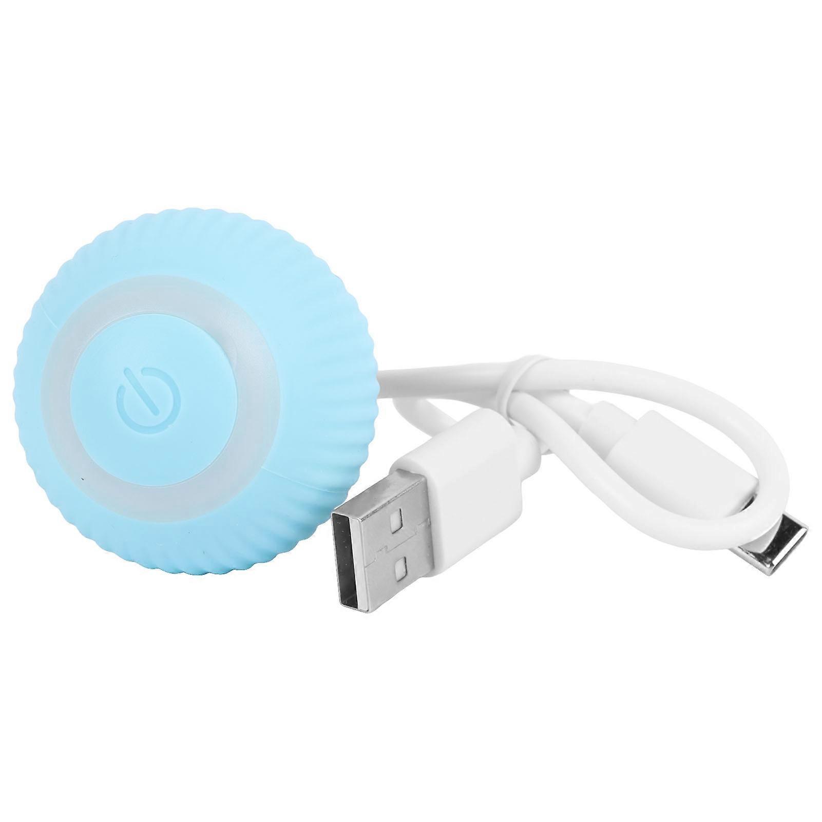 Smart Rotating Built in Sound Device Interactive Automatic Moving Bouncing Rolling Ball for Cat Dog Blue
