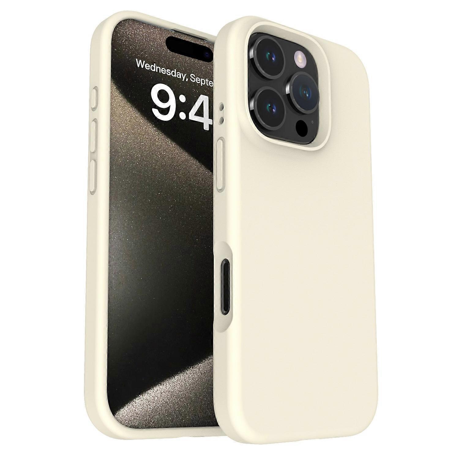 For iPhone 16 Pro Max Case Slim Shockproof PC+Liquid Silicone Phone Cover