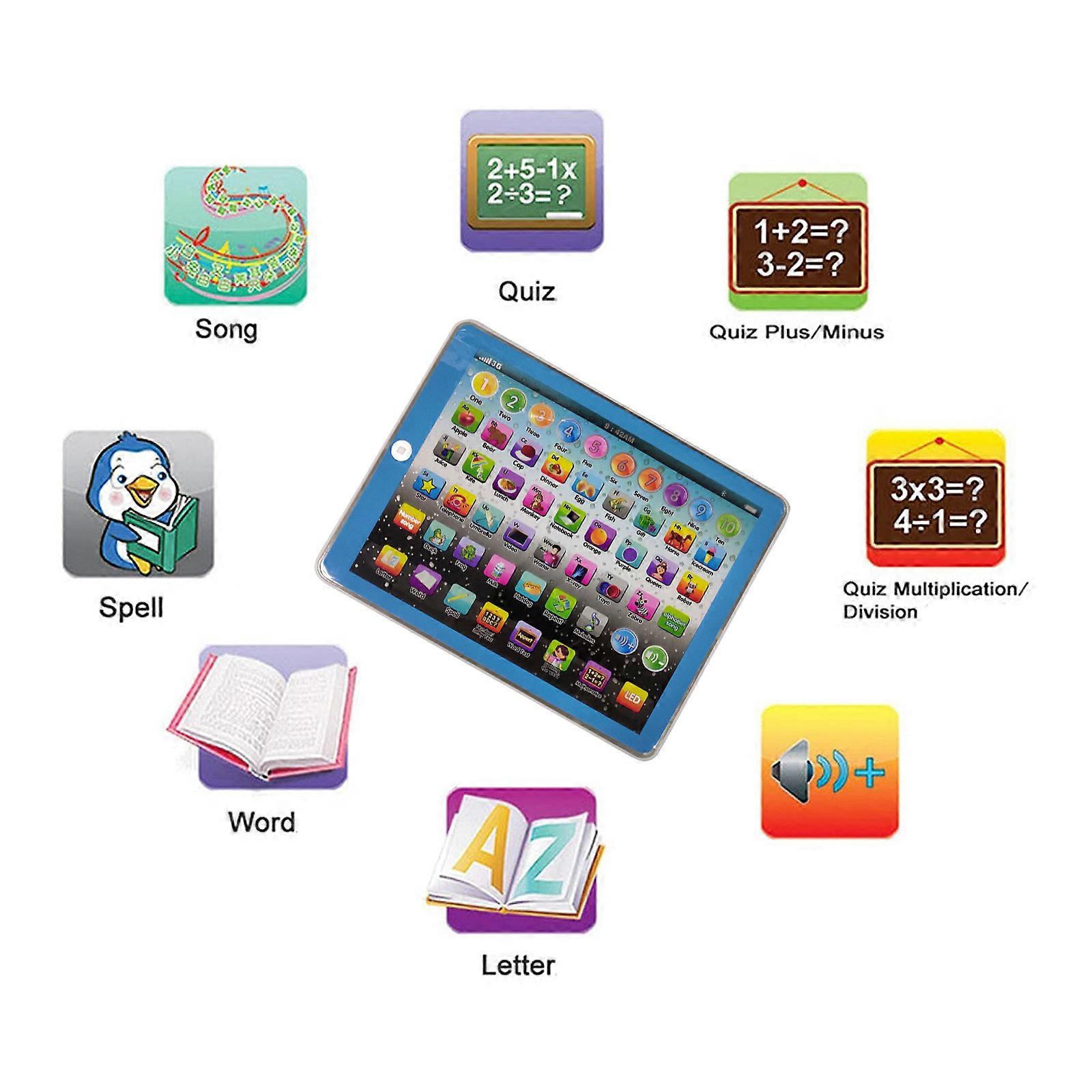 English Tablet Learning Early Education Machine Children's Lighting Computer Toy LA1180