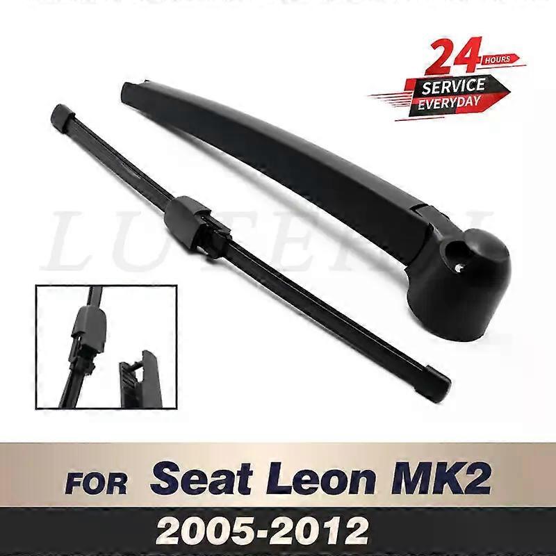 Wiper 11" Rear Wiper Blade & Arm Set Kit Fit For Seat Leon MK2 2005-2012 2006 2007 2008 2009 Windshield Windscreen Rear Window