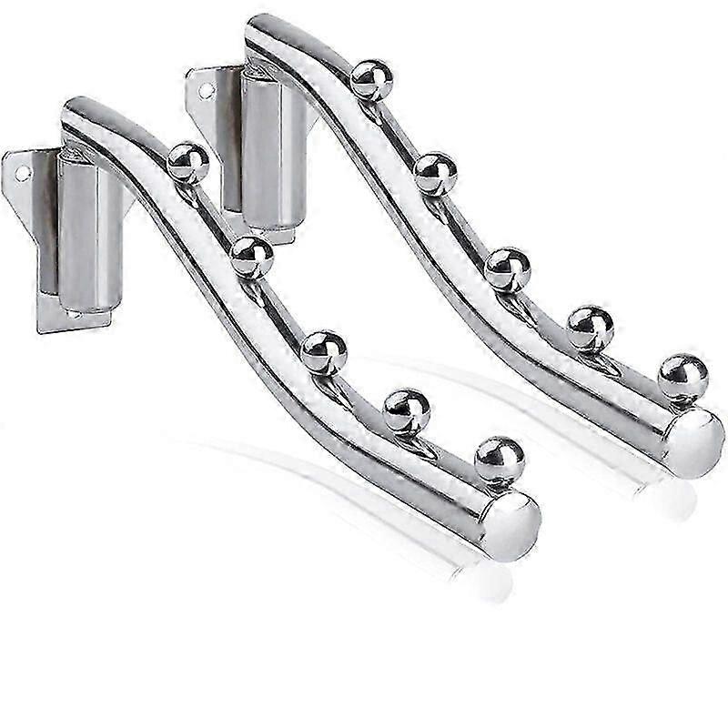 Folding Wall-Mounted Clothes Hanger Rack with Swing Arm for Bathroom