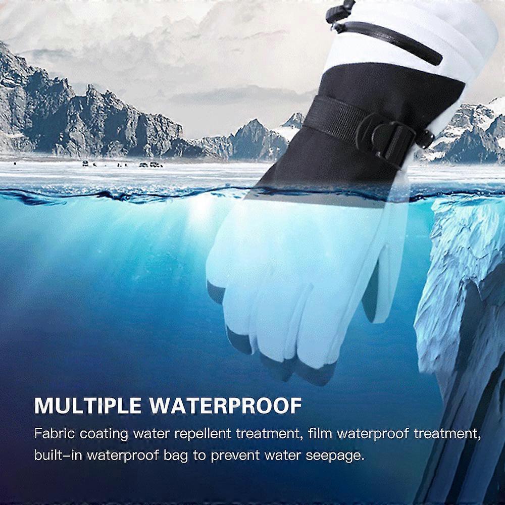 Hiihtohanskat Lumihanskat Miesten Naisten Vedenpitävä ja tuulenpitävä kosketusnäyttö Käsineet pyöräilyyn, lumilautailuun, ajamiseen, ulkoiluun