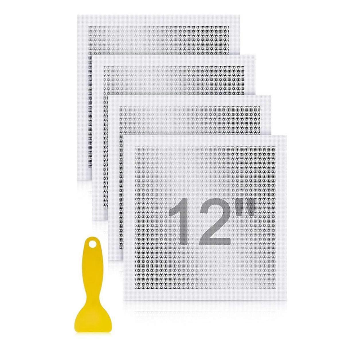 4 Pcs Drywall Repair Kit 12 X12 Drywall Repair Patch with Scraper Self Adhesive Wall Repair Patch D