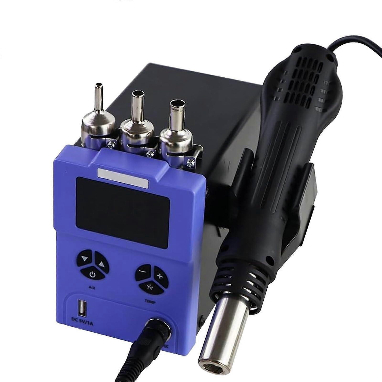 Hot Air Desoldering Station with Soldering Hot Air Gun, 110V Adjustable Temperature, Compatible with PCB Repair and Electronics