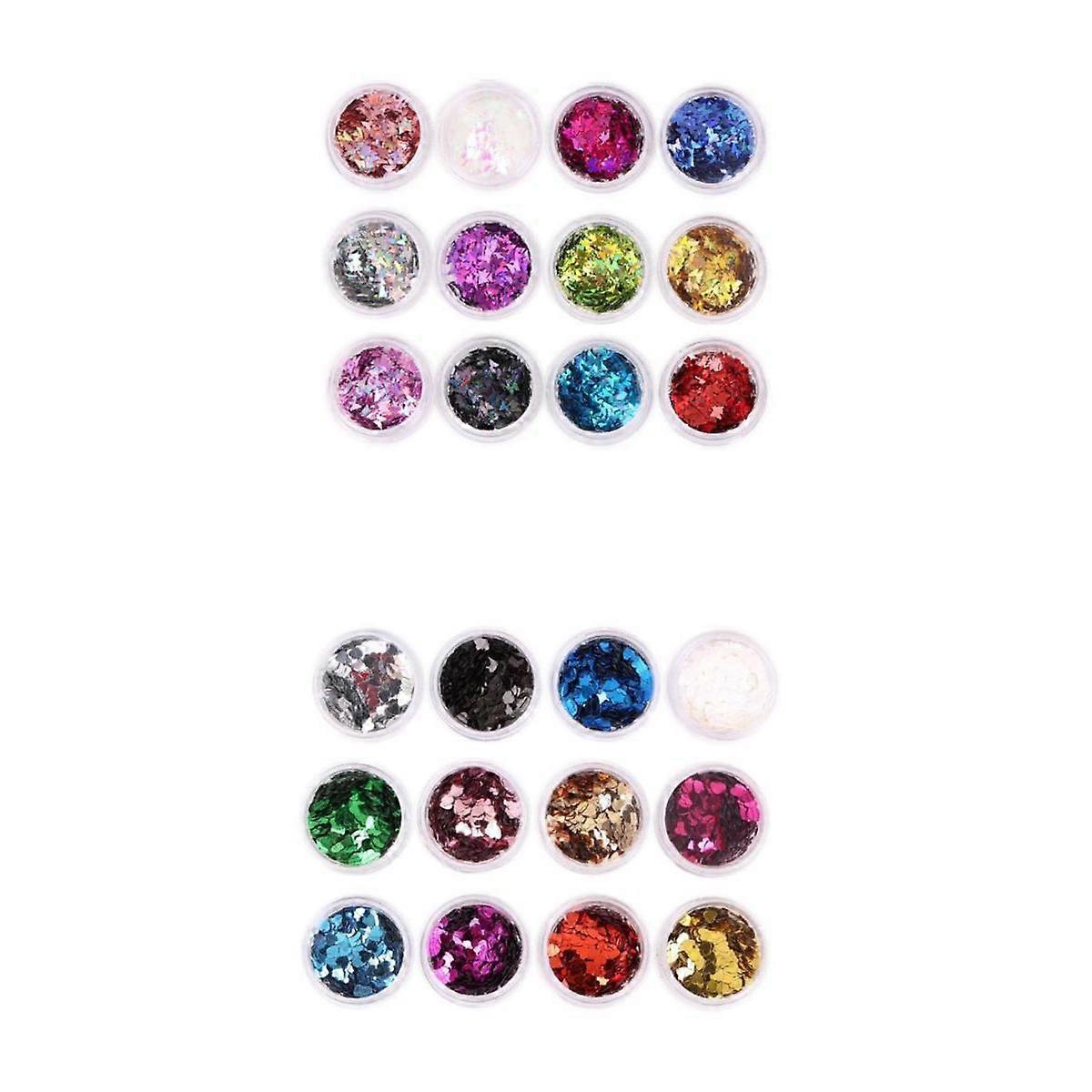 24 Glitter Sequins Long Lasting 3D Manicure Decor