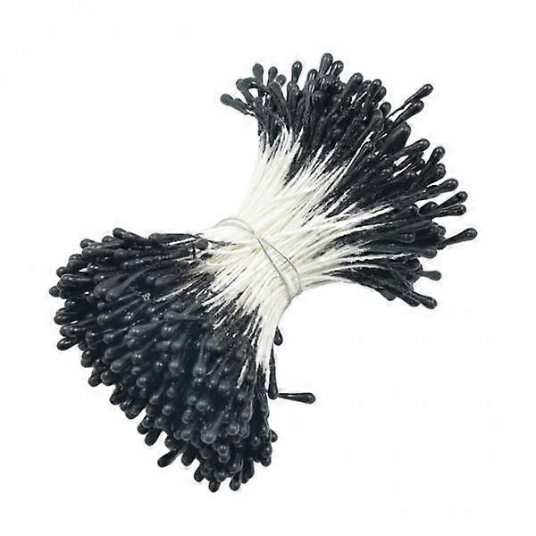 2x1 Bundle Artificial Matte Double Heads Flower Stamen Pistil Black