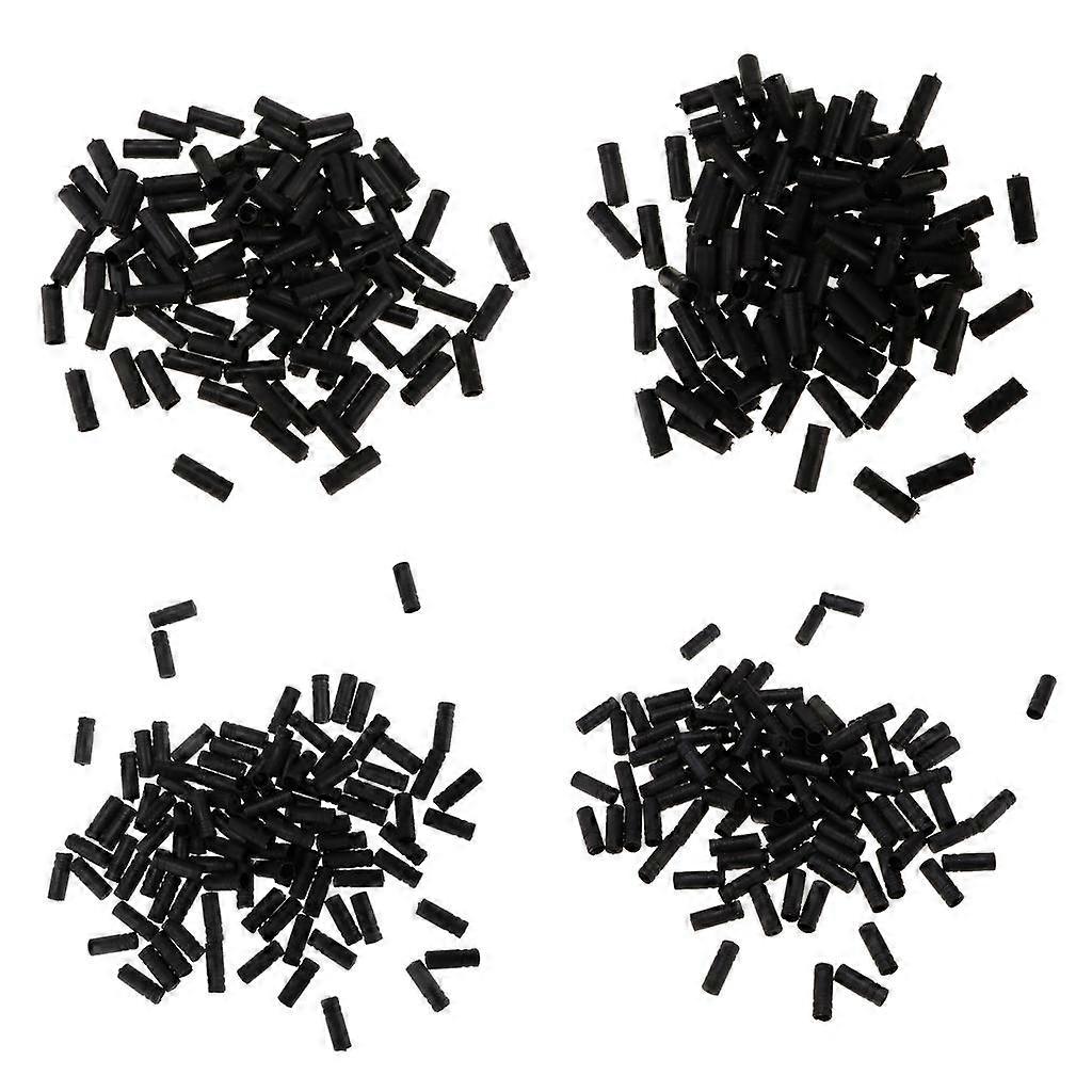 200x 4mm + 200x 5mm Yol Bisikleti Fren Kablosu Tel Uç İpuçları Kıvrımlı Yüksüklü Kapaklar