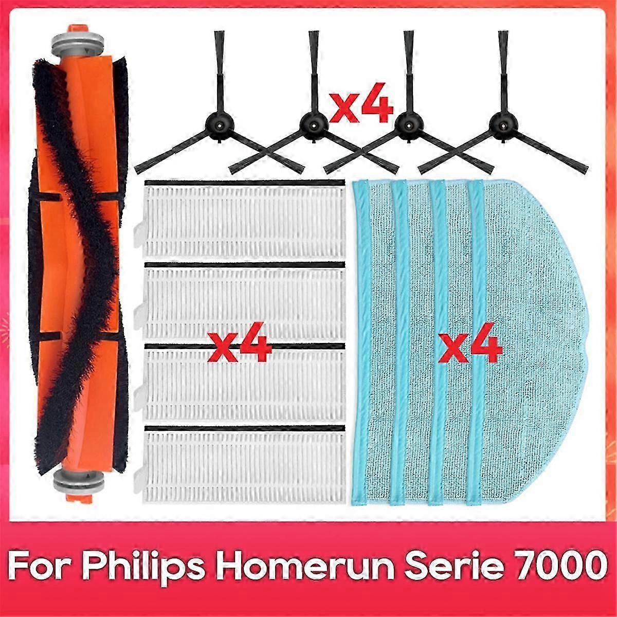 Per Philips Homerun Serie 7000, XU7100/01, XU7100/02 Parte Accessorio Filtro Spazzola Principale Laterale Robot Lavapavimenti
