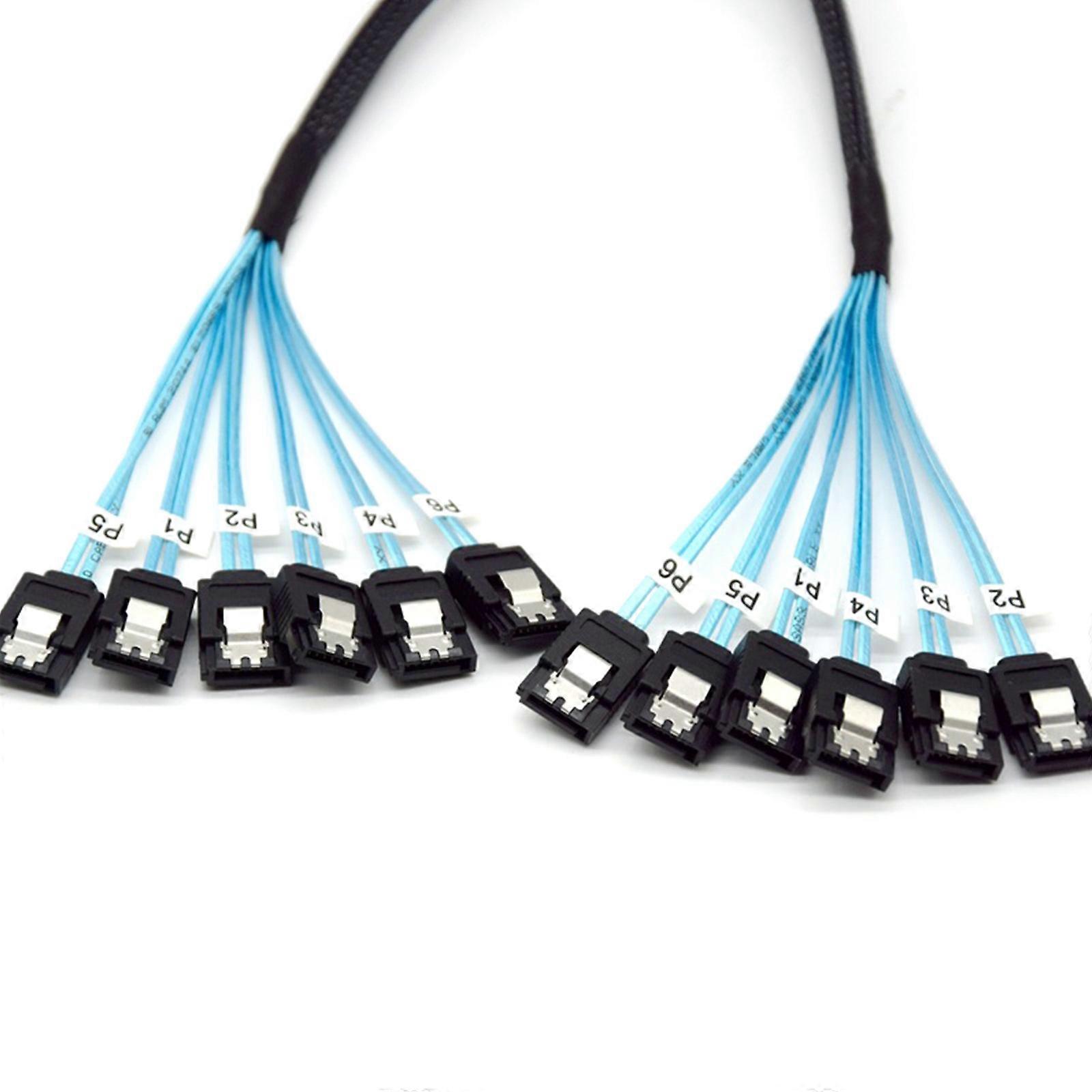 100cm / 50cm High Speed Hard Drive SSD HDD Data Cable Sata 3.0 Solid State Hard Disk Line Mini SAS to Sata Cable