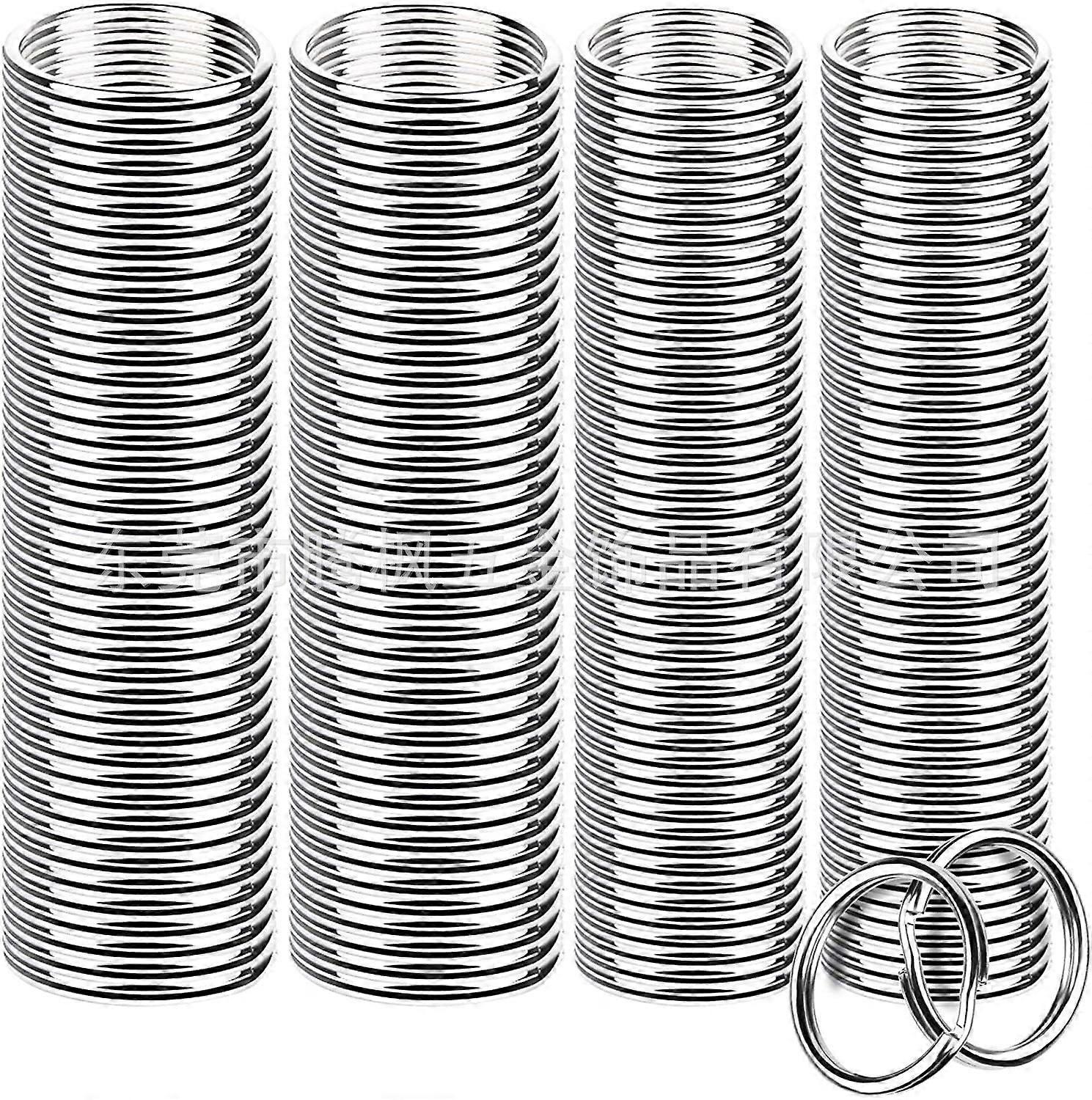 200pcs Stainless Steel Key Rings Bulk Flat Split Key Chain Part Connector Keyring Clip Keychain Clasp Holder For Diy Craft Project