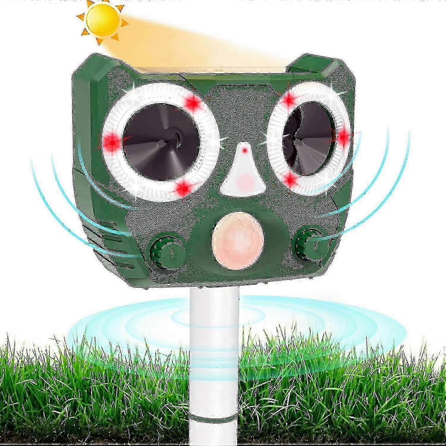 Outdoor Cat Repeller, Ultrasonic Cat Repellent, Dog Repeller, Solar Charged, Usb Charging Prevent Dogs And Cats, Birds, For Gardens, Fields, Nurseries