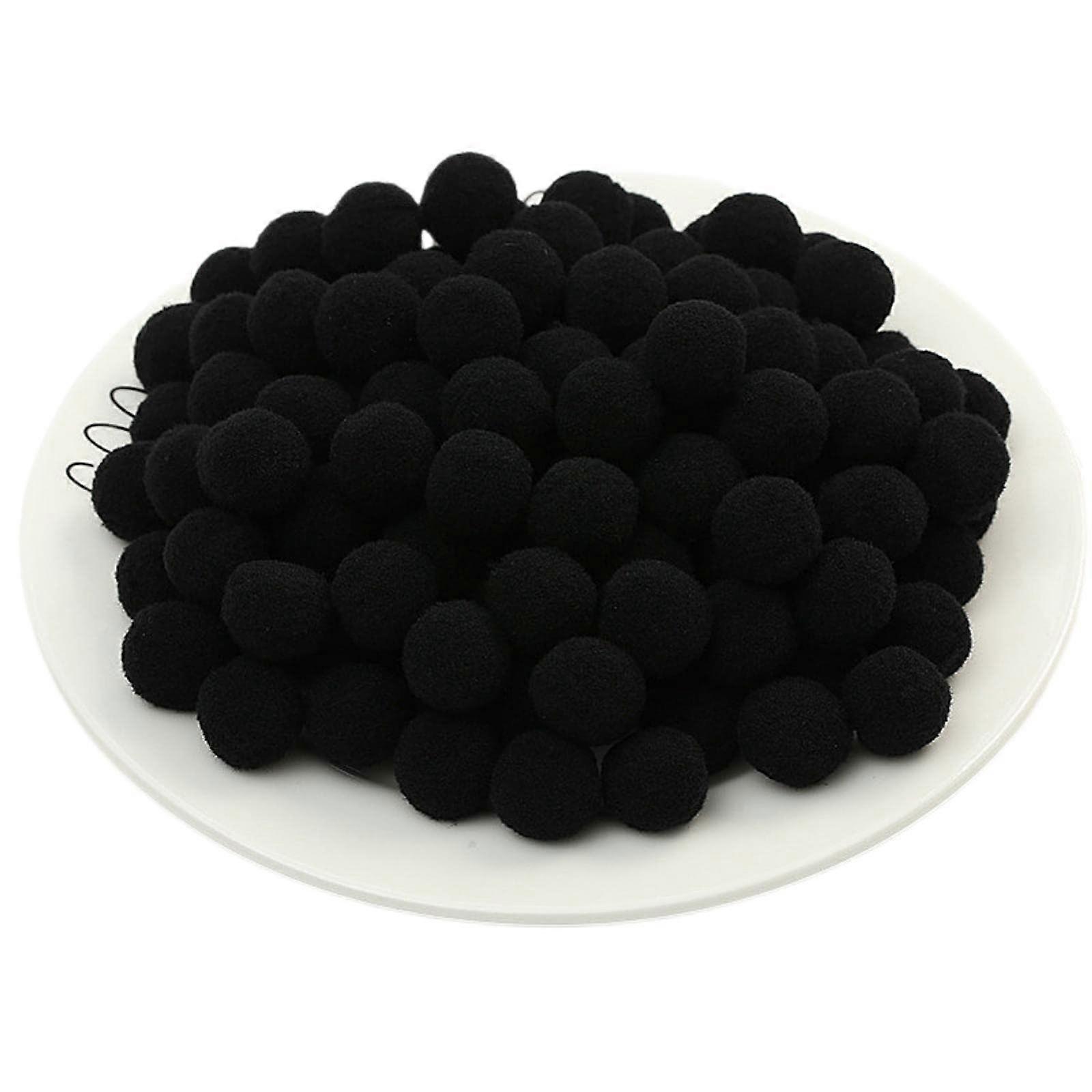 Colorful 40mm Fluffy Pom Poms - 50 Mini Plush Balls in Mint Green for DIY Crafts, Decorations, and Kids' Projects