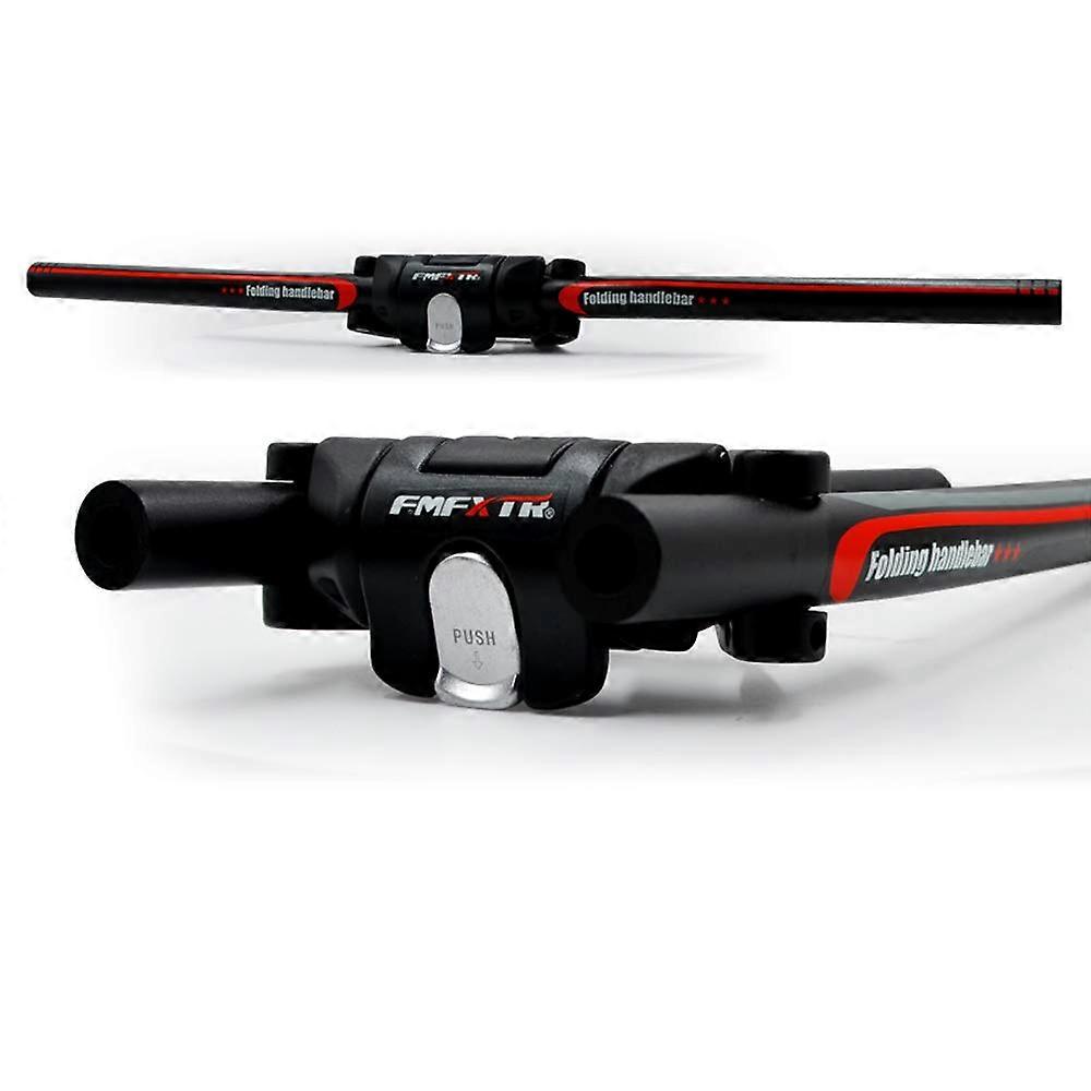 Bicycle Handlebar Foldable Aluminium Alloy Quick Release Foldable 31.8 mm/25.4 mm (Black Red) BlackRed