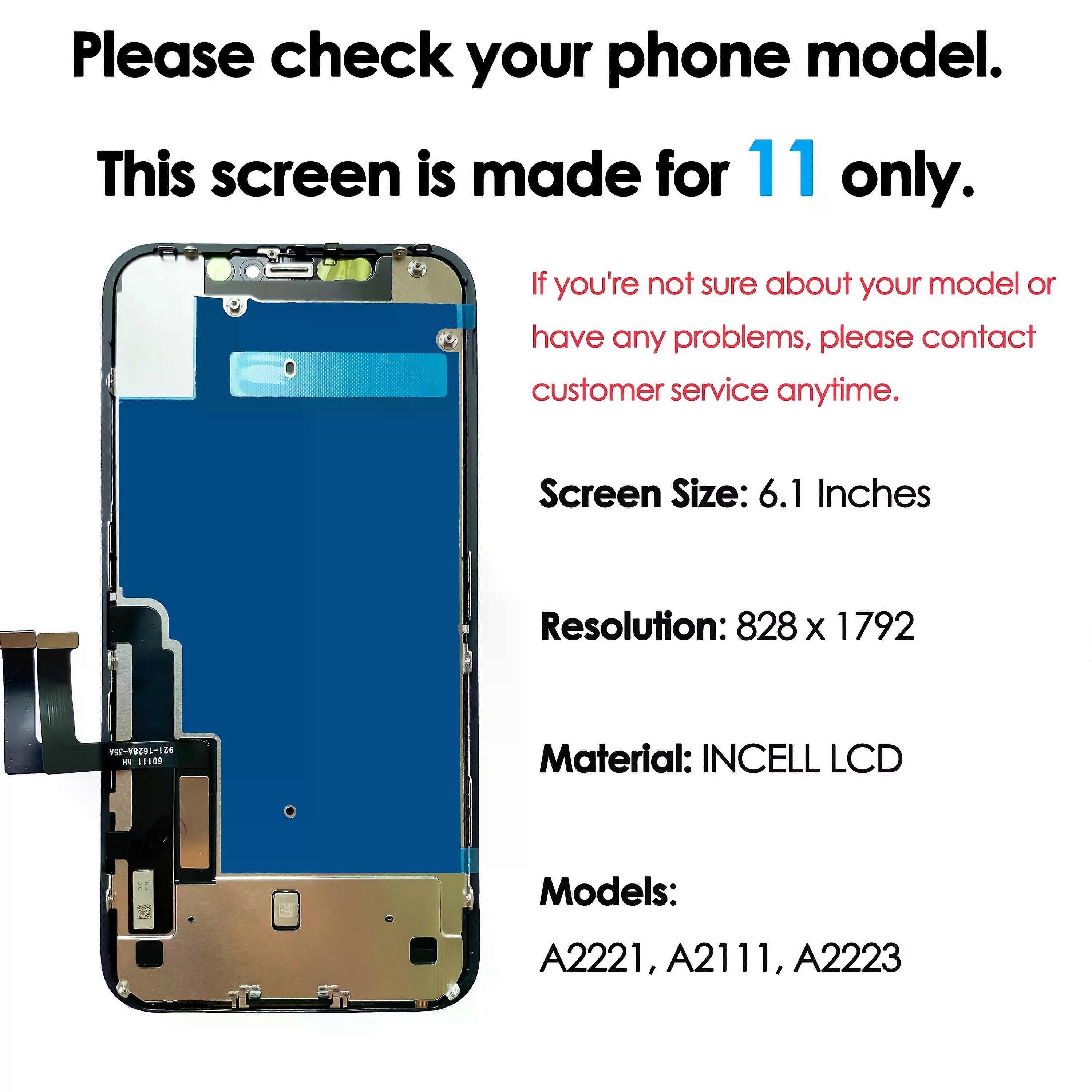 Grade AAA+++ For iPhone 11 LCD Display With 3D Touch Screen Digitizer Assembly Replacement For iPhone11 LCD Retina