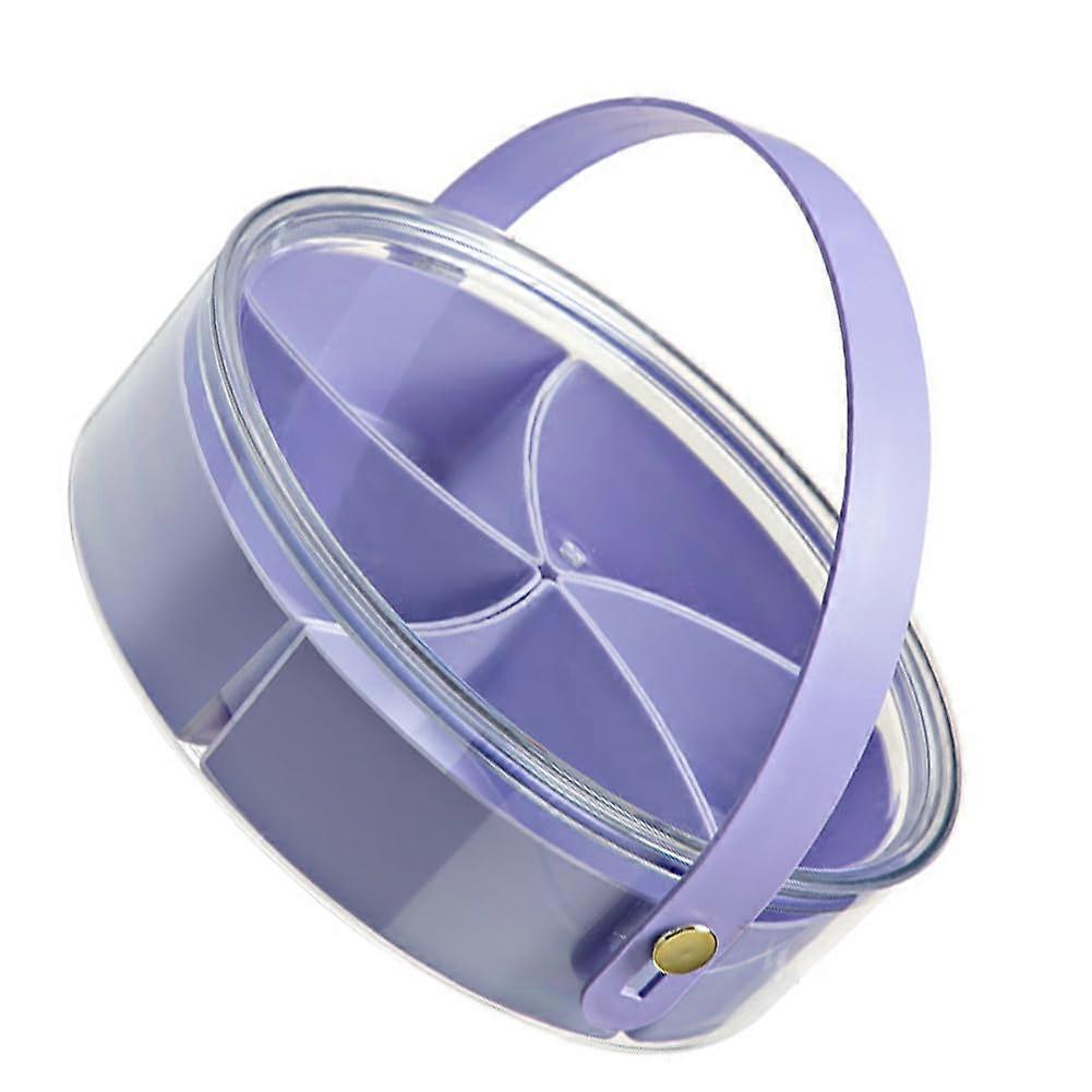 Food storage box with lid and handle, transparent, divided serving tray, multipurpose serving tray for party, entertaining picnic, for sweets, fruit,