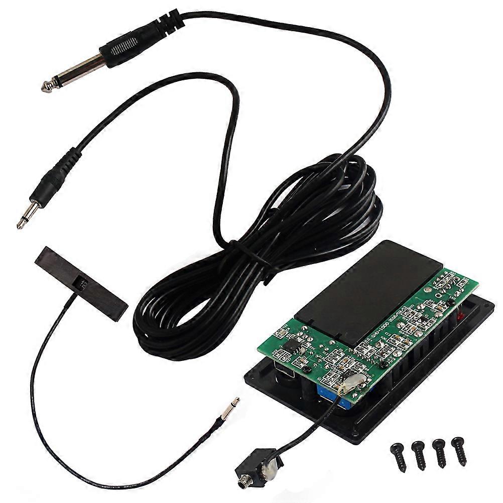 1 Set Violin Equalizer Mute Preamp Pickup EQ with Piezo Electric Accessory and Plug Hole Output Cable