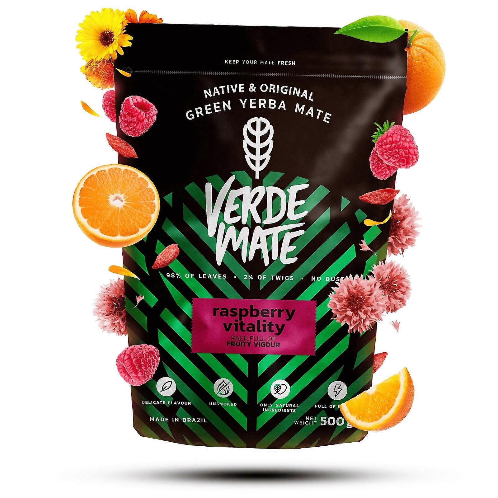 Verde Mate Gröna Hallon Vitality Yerba Mate Te 0,5 kg