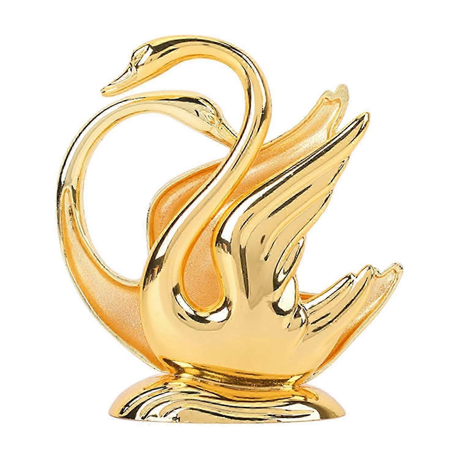 Swan Napkin Holder Golden Swan Design Rustproof Alloy Elegant Style Metal Napkin Holder for Napkin B