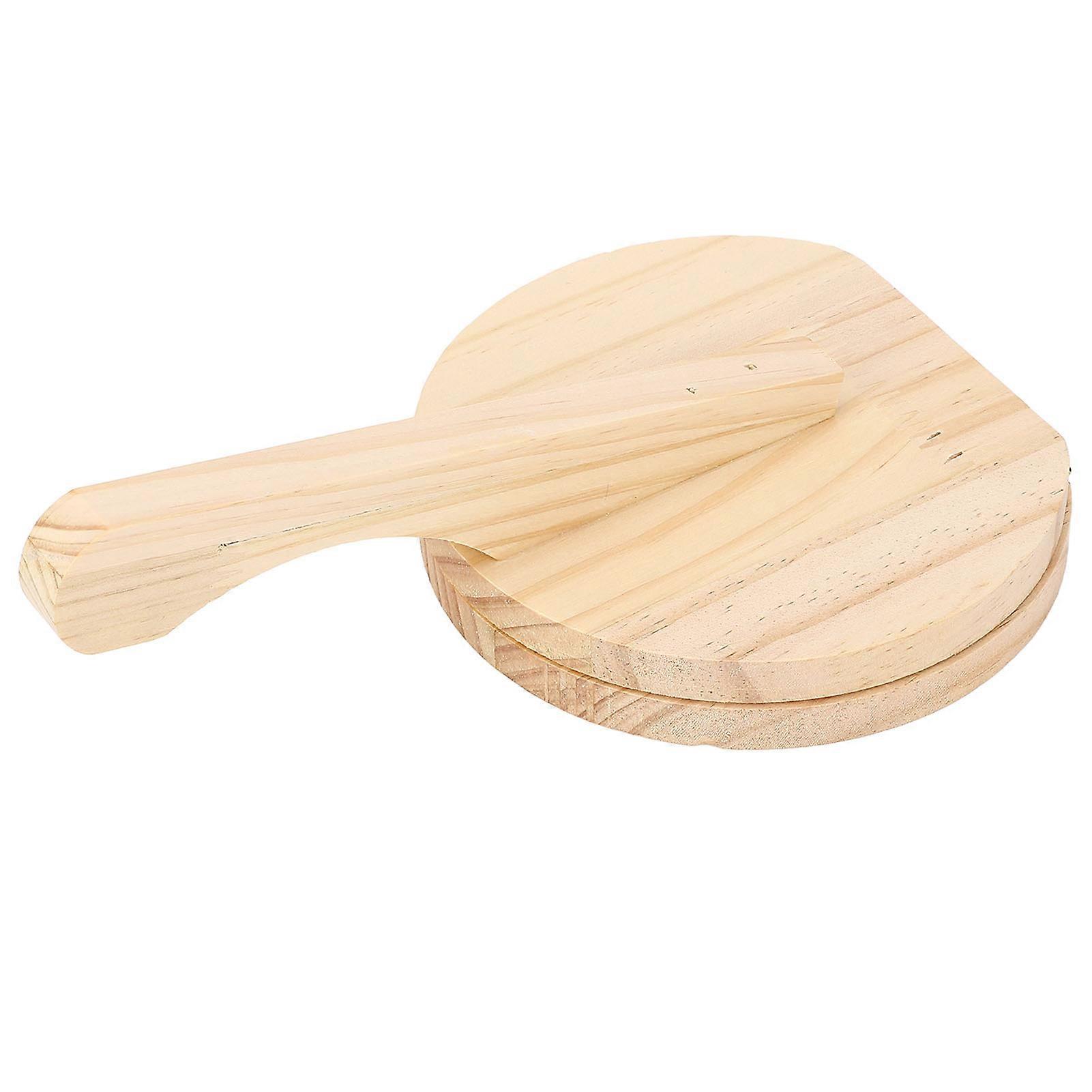 Tortilla Press Wooden Ergonomic Handle Manual Tortilla Presser Maker for Flour Tortilla Pizza Roti L