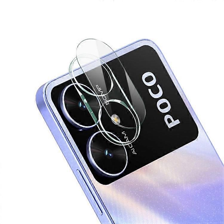 متوافق مع IMAK ل Xiaomi Poco M6 5G فيلم عدسة شفاف عالي الدقة + غطاء عدسة ، واقي عدسة كاميرا الهاتف الخليوي