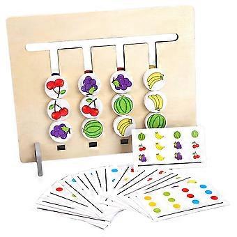 Kids Slide Puzzle Board Wooden Matching Game Early Education Logic Game