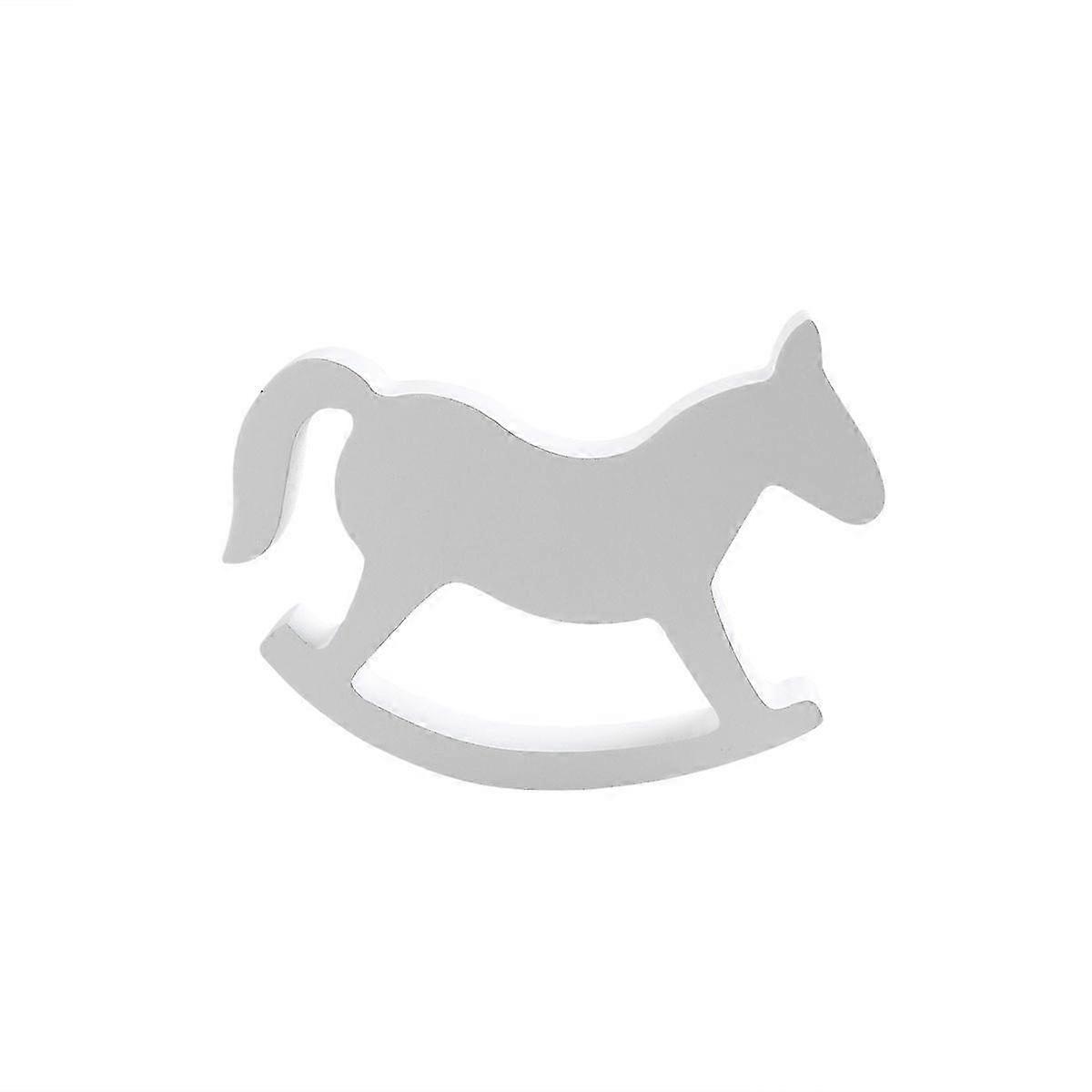 Trä gunghäst heminredning för barn vit