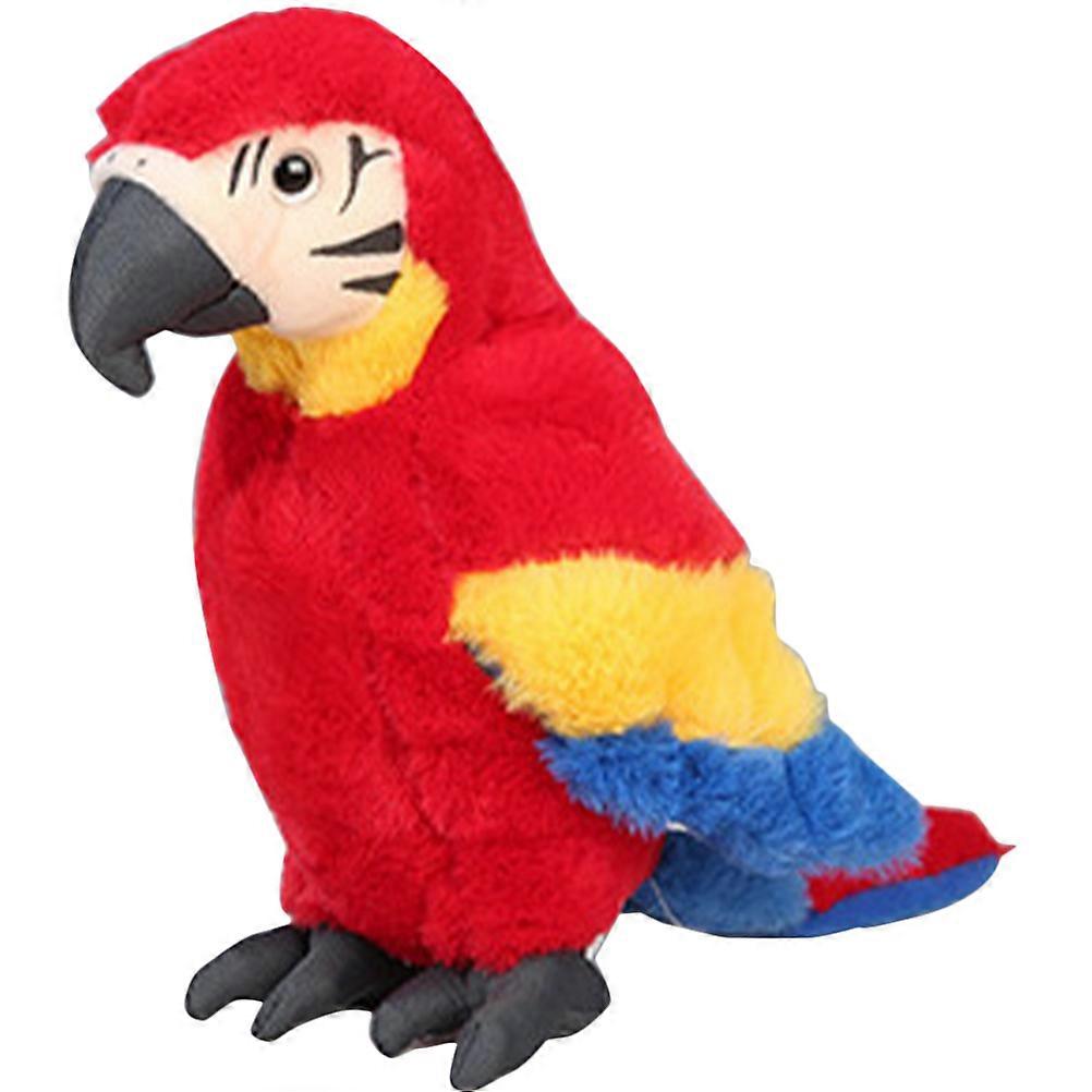 Creative Bird Ornament Parrot Toy Stuffed Cotton Material Garden Decoration 25.00X10.00X8.00CM 1Pack