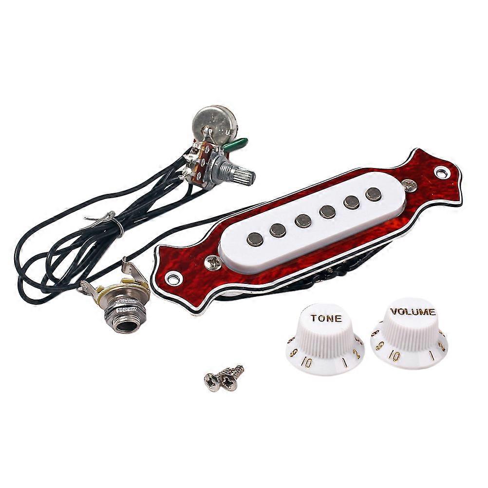 Guitar Sound Pickup GMB324 Dark Red Rectangular Shape For Performance And Recording Musicians 1Set