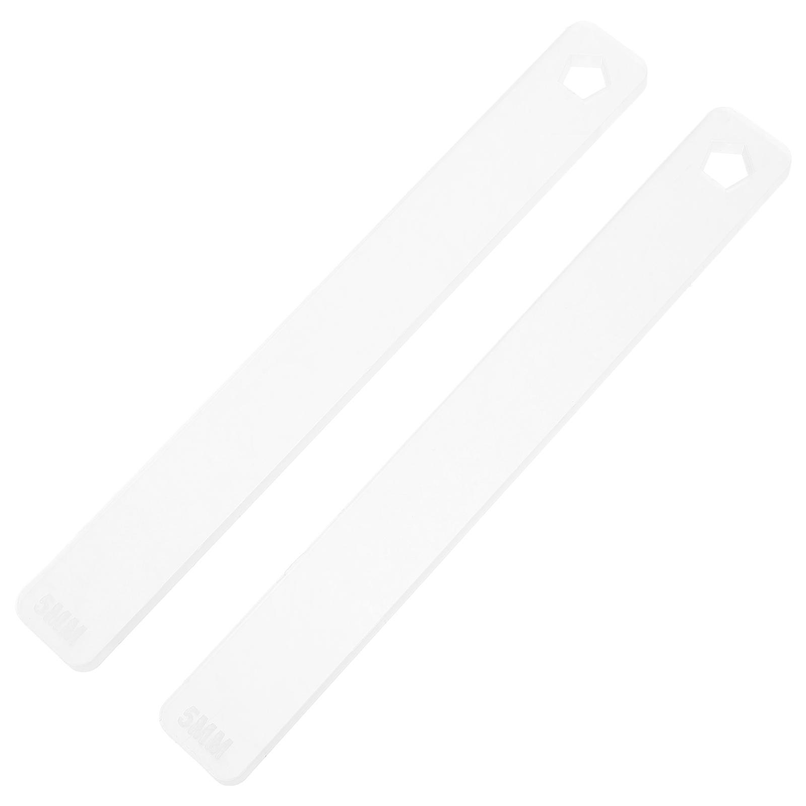 Polymer Clay Tools Rectangular Acrylic Ruler For Diy Projects Baking Accessories Pottery Tools And Supplies Transparent 1 Pair