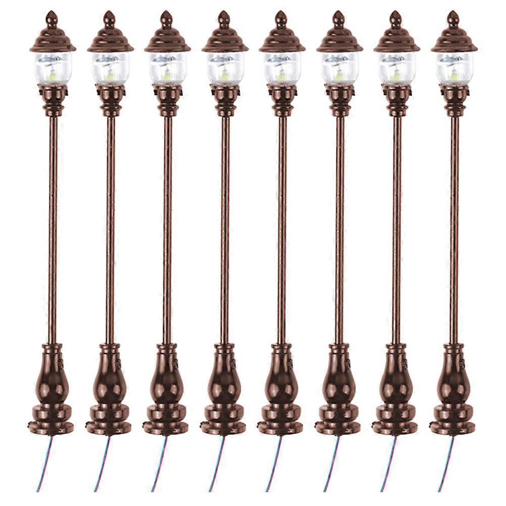 Mini Yard Lamp Models Sand Table Ornaments Warm Chic Design Abs 3V 12V Voltage 8Pcs