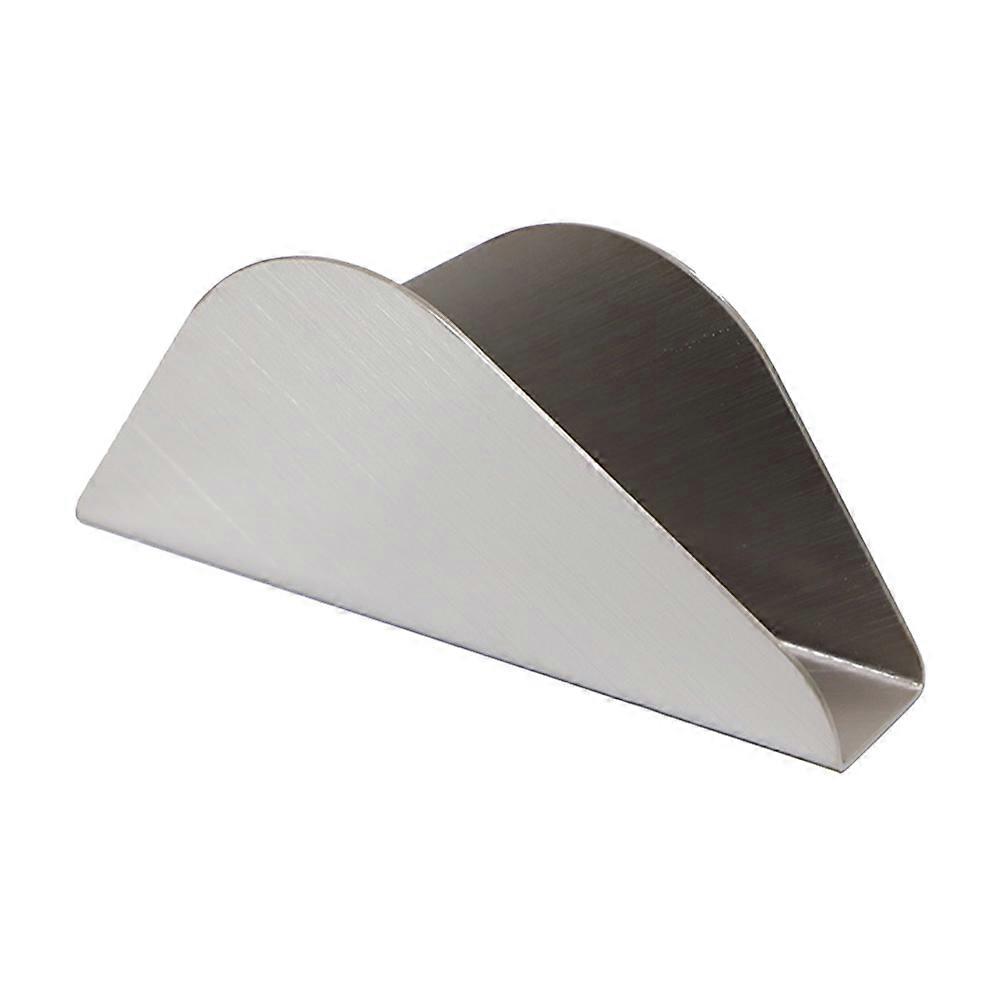 Decorative Napkin Dispenser Organizer Metal Triangle Tissue Holder Silver 1Pack For Home Kitchen Tabletop Accessory