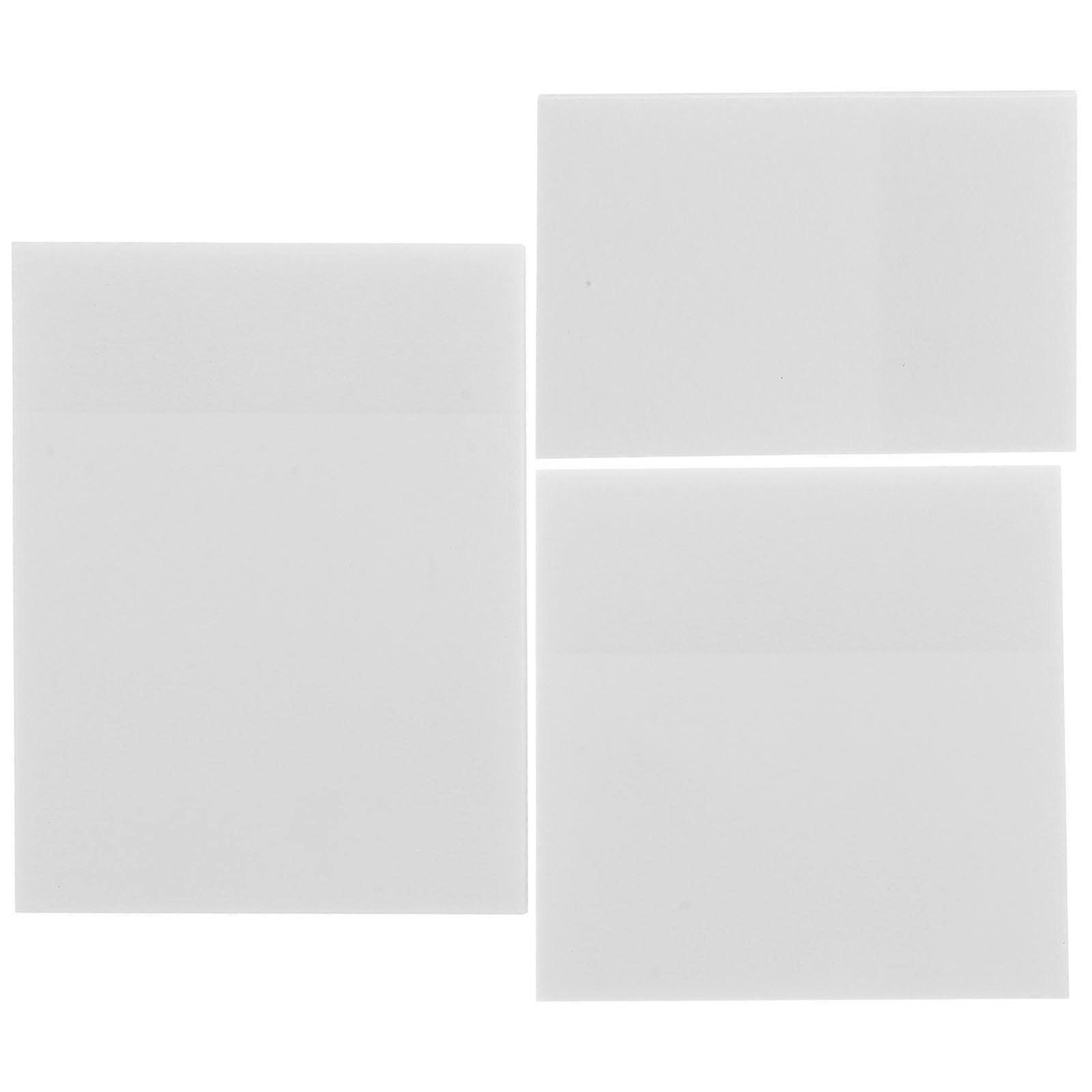 3pcs Transparent Self Stick Note Pads – Clear Repositionable Memo Pads for Students & Office Use – Large, Medium, Small – Minimalist Design