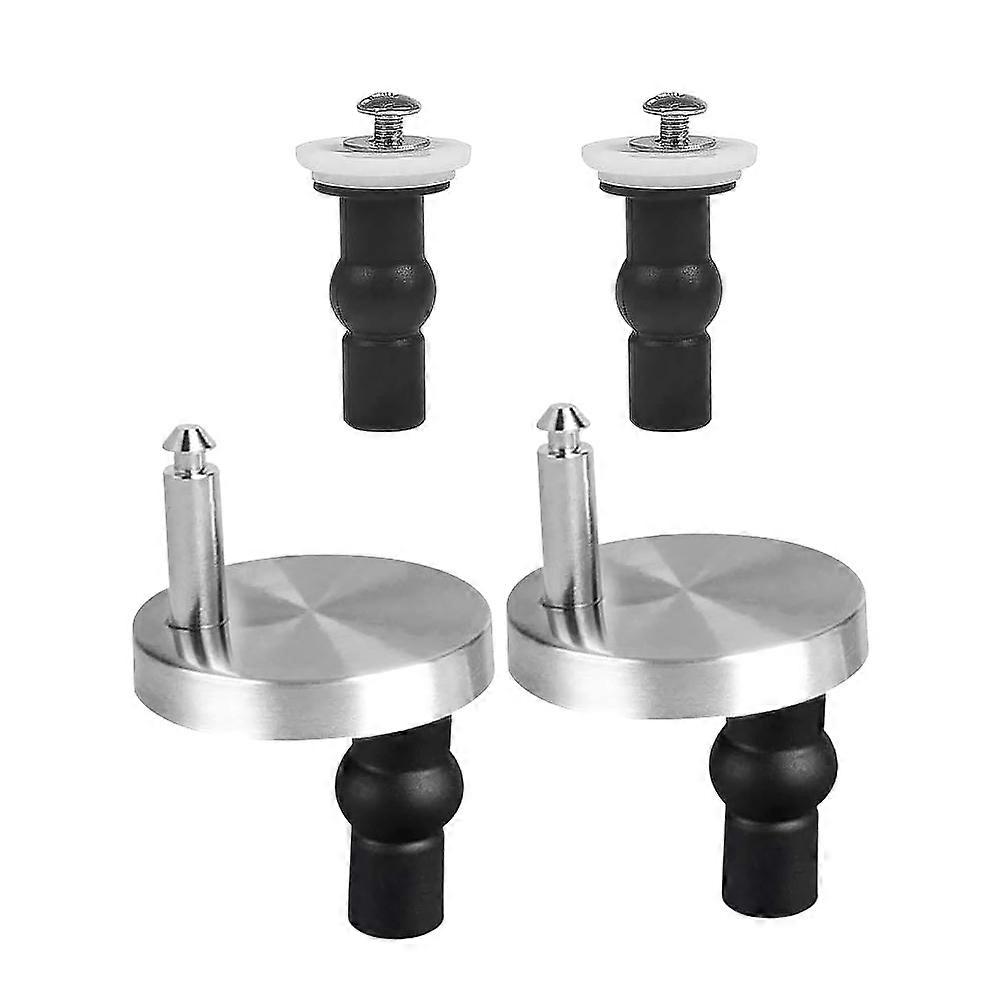 Metal Toilet Seat Hinge Fixings Fixing Home Use 7x5.1cm Black 4Pcs/Set