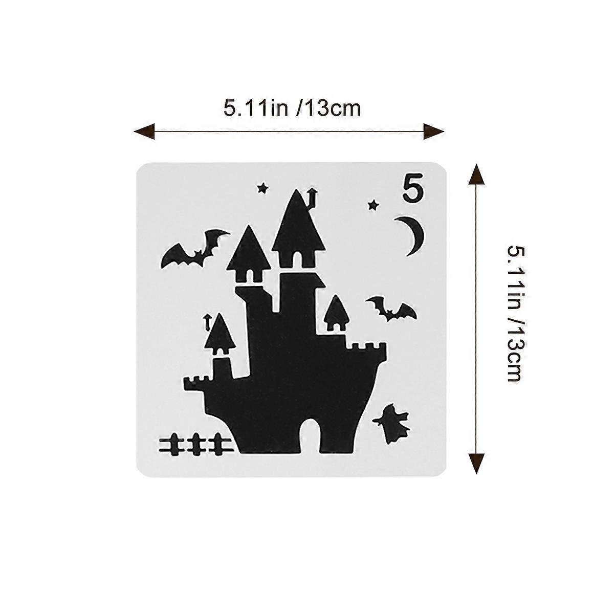 Halloween Paint Stencils Durable Mould Template For Crafts Reusable 5Pcs
