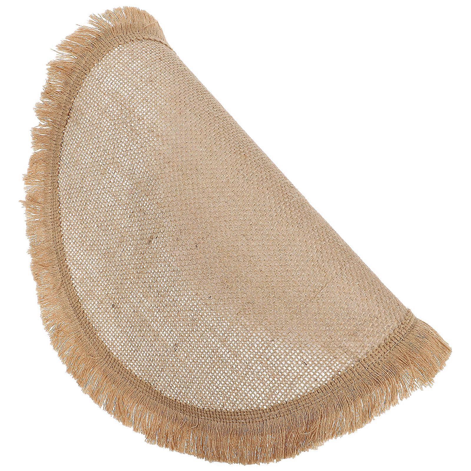 Rustic Placemat Burlap Round Dining Table Mats Protect Dining Table Restaurant 1Set