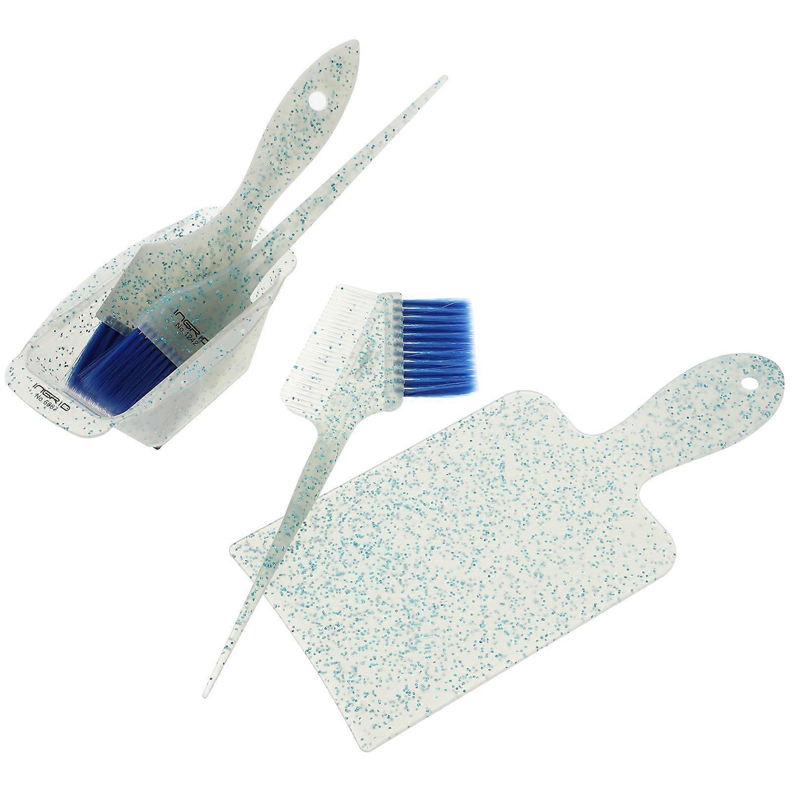 Green Plastic Hair Dyeing Kit with 5 Professional Brushes for DIY Home Use