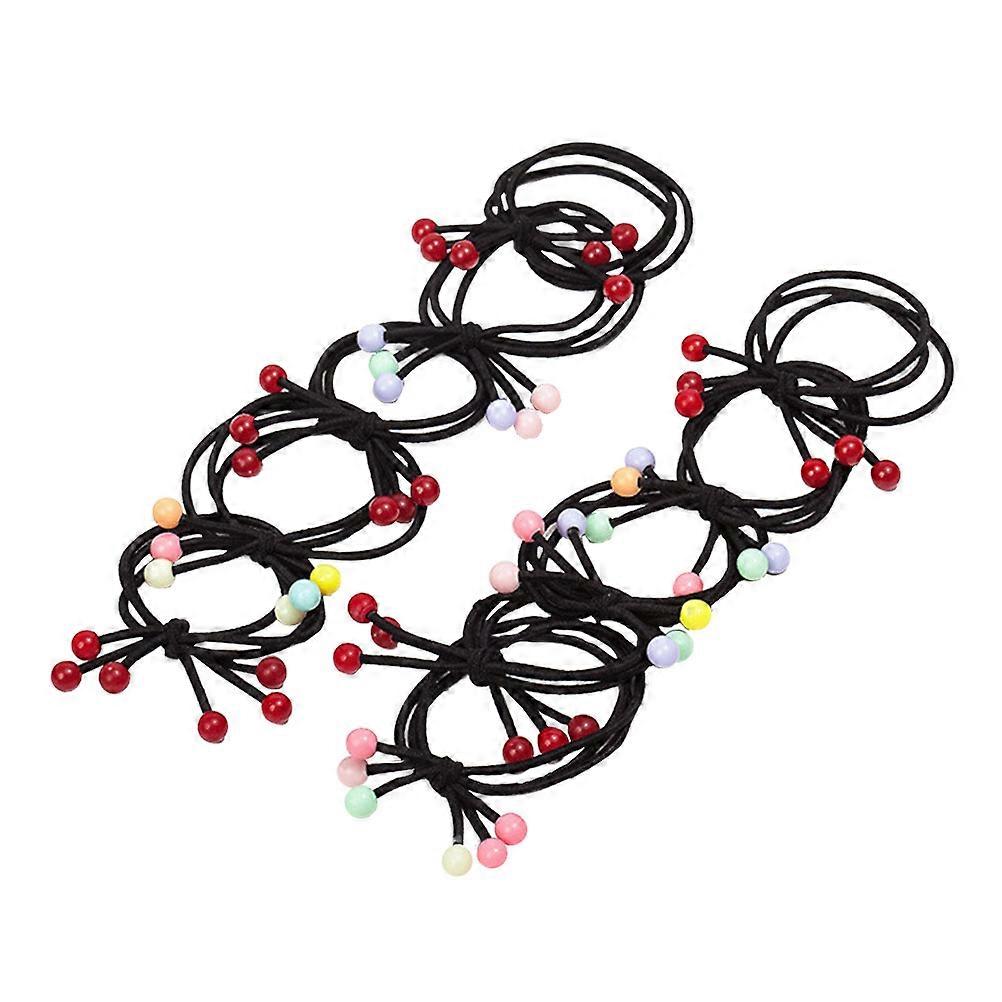 Cute Hair Elastics For Girls Simple and Elegant Ponytail Holders Mixed Color 10Set