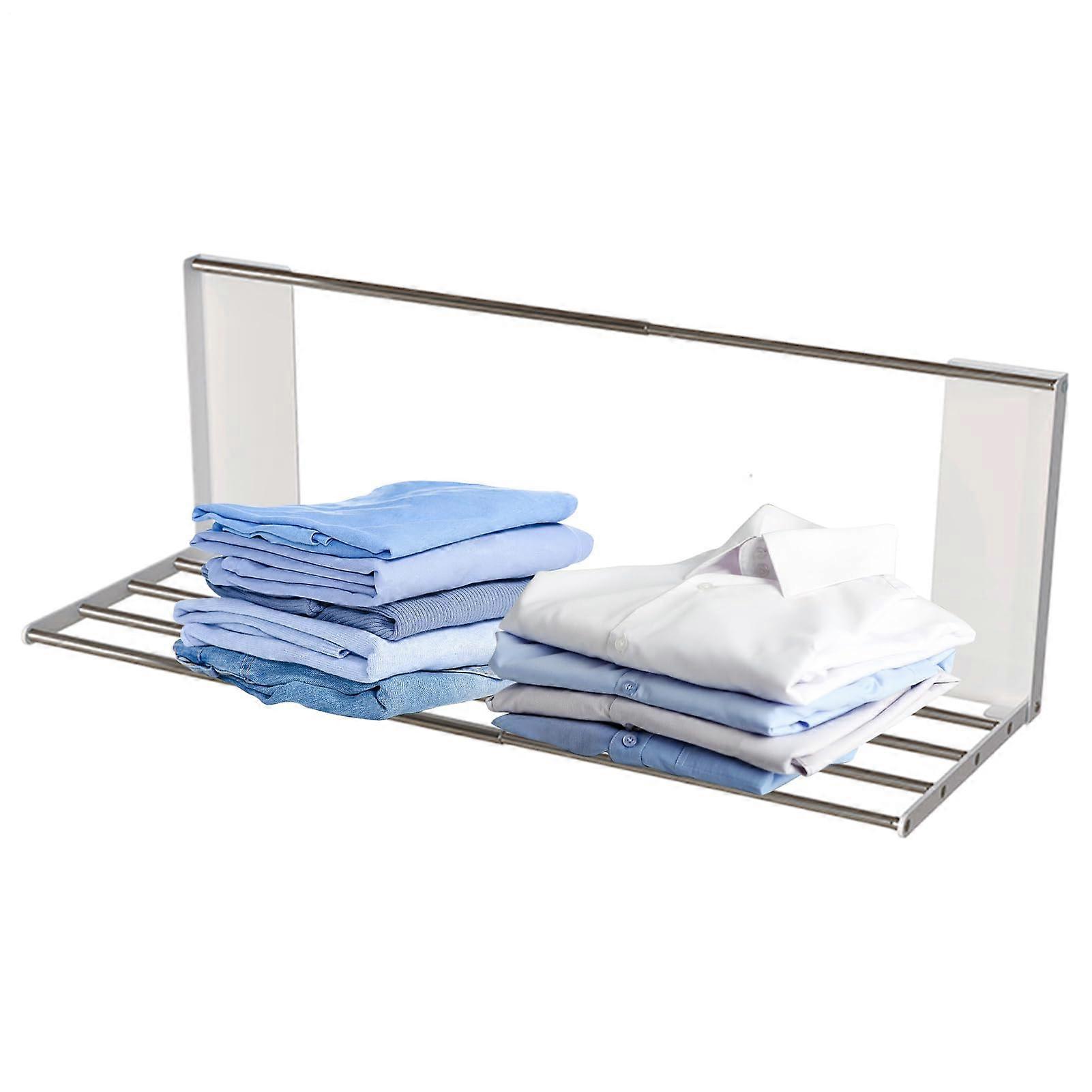Magnetic Washing Machine Organizer, Foldable Laundry Shelf, Multi-Functional Telescopic Magnet Rack for Bathroom and Dorm Room
