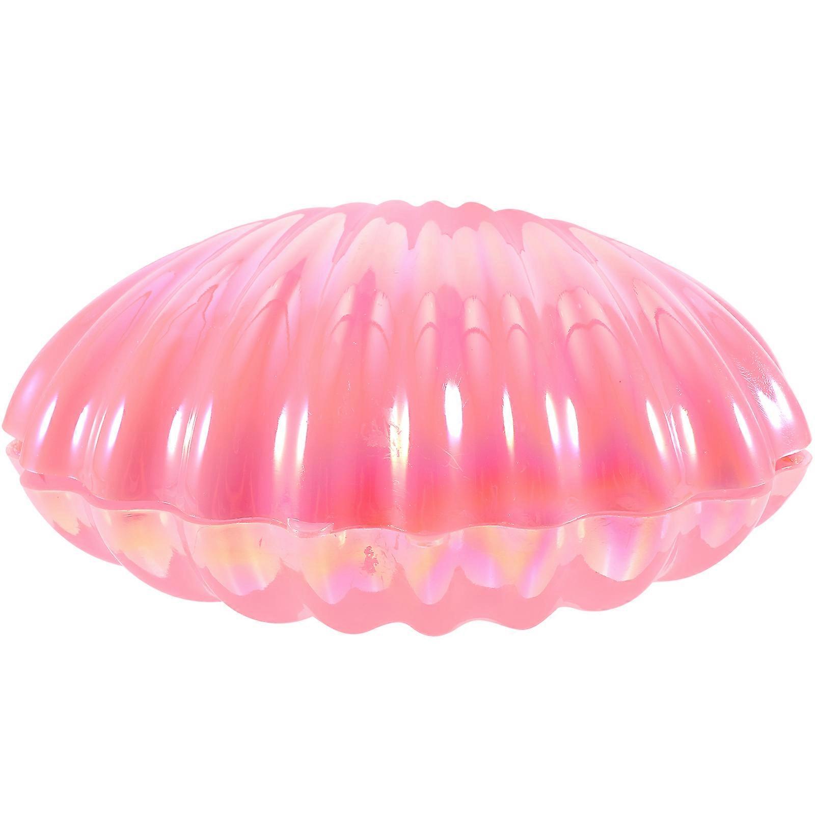 Giftbox Shell Shaped Candy Container Wedding Party Favor Pink 6.3X4.7X3.1in 1Set