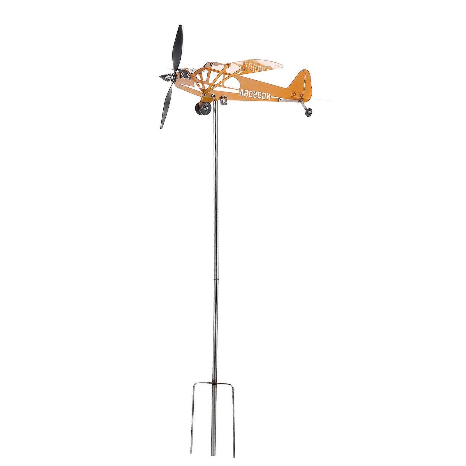 Windmill Garden Decor For Outside Airplane Shaped Weathervane Outdoor Garden Style 33x30x9cm Wind Direction Indicator 1 Plane Weathervane