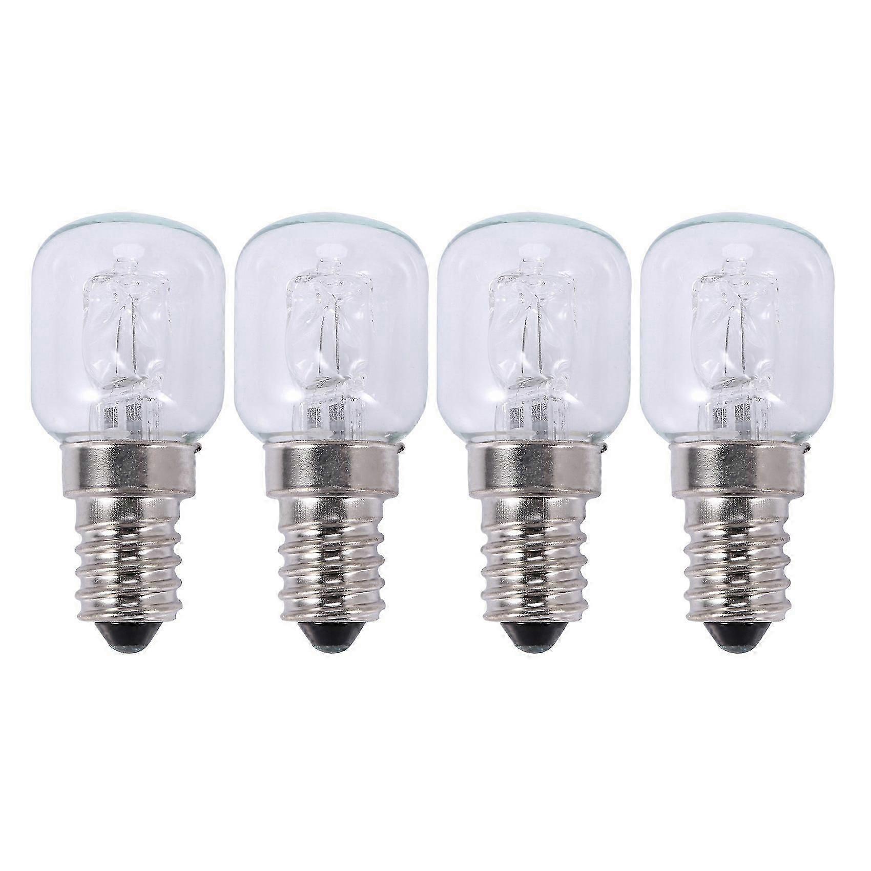 4X E14 High Temperature Bulb 500 Degrees 25W Halogen Bubble Oven Bulb E14 250V 25W Quartz Bulb