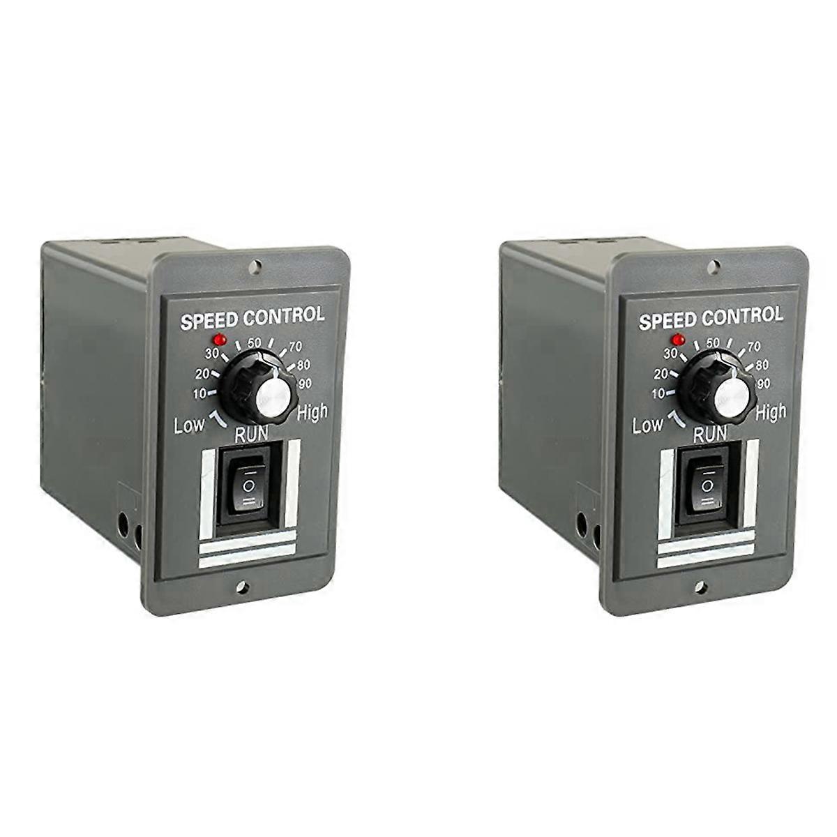 2X DC 12-60V Motor Speed Controller 20A Adjustable PWM Controller Switch Forward/Reverse Electric Mo