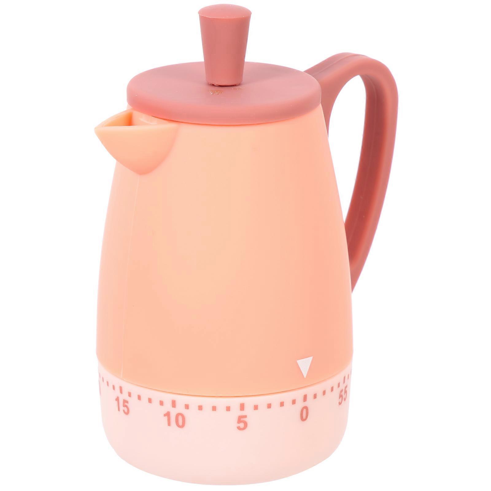 Cute Kitchen Timer Clock Mechanical Structure Countdown Time Management Alarm For Cooking Baking Learning 10X8.5X5CM Orange 1Pcs