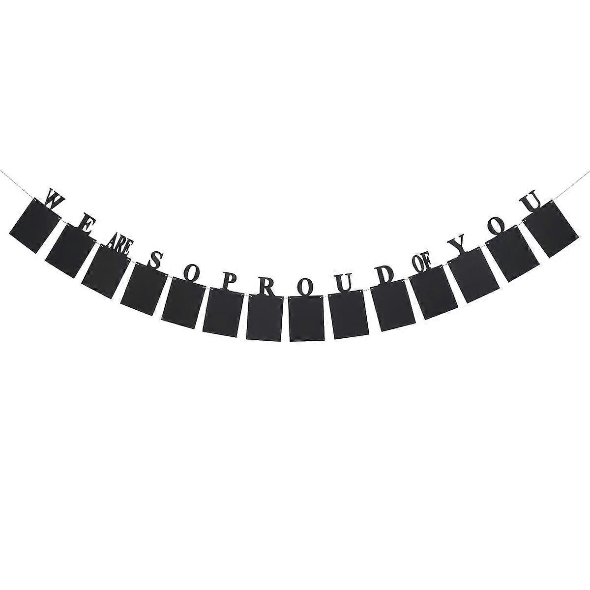 Photo Banner Graduation Decoration Black Wall Banner For College And High School Graduates 24 X 3.5 X 0.1 Cm Paper Rectangular Flags 1 Set