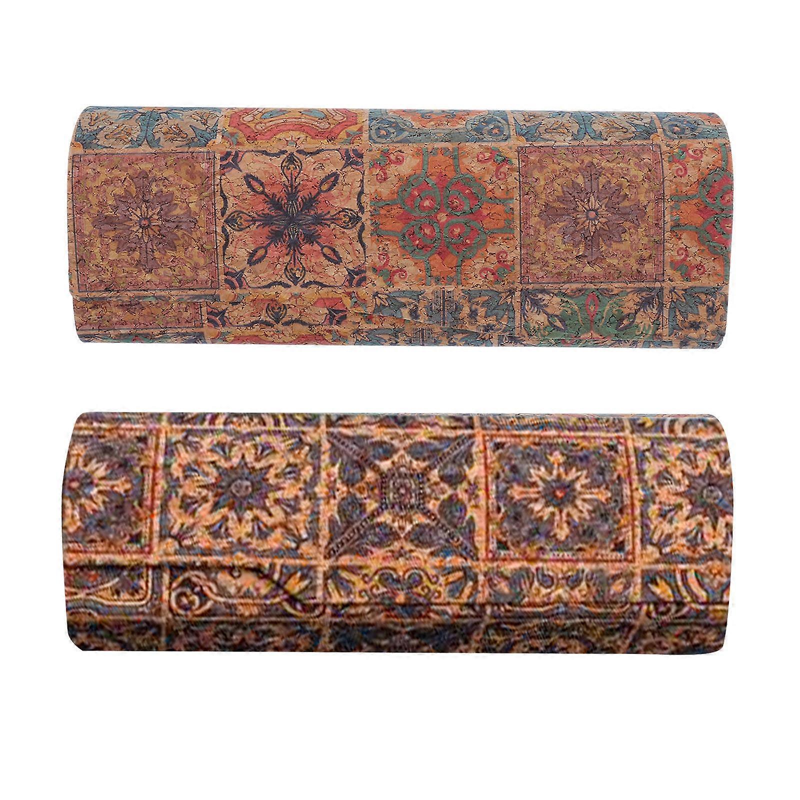 Glasses Eyeglass Sunglasses Case Rectangular Leather Protector for Students Daily Use 16X6.5X3.5CM 2Pack
