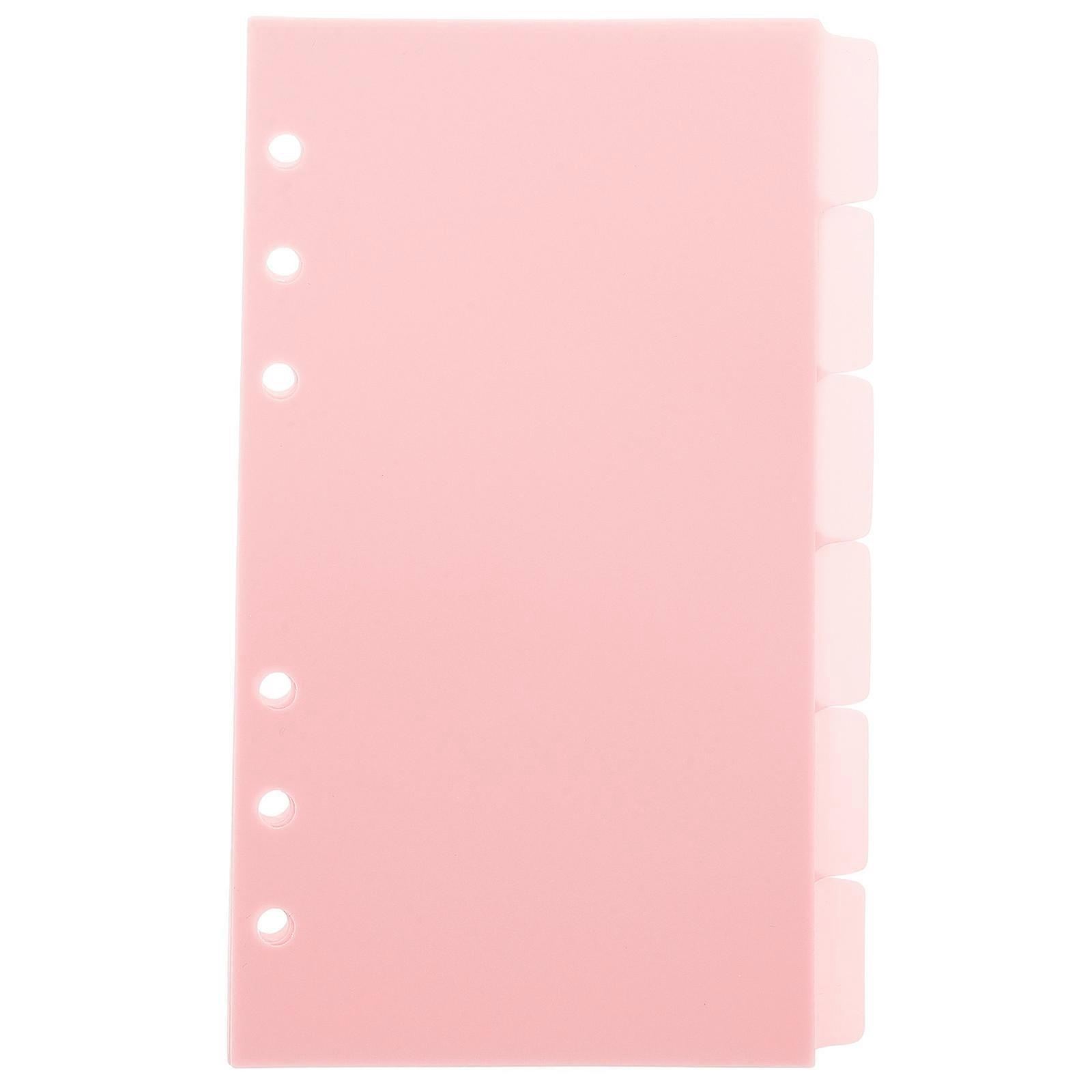 6 Sheets Notebook Dividers with Unique Tabs, Loose Leaf Binder Inserts for Easy Categorization and Quick Section Access, Pink