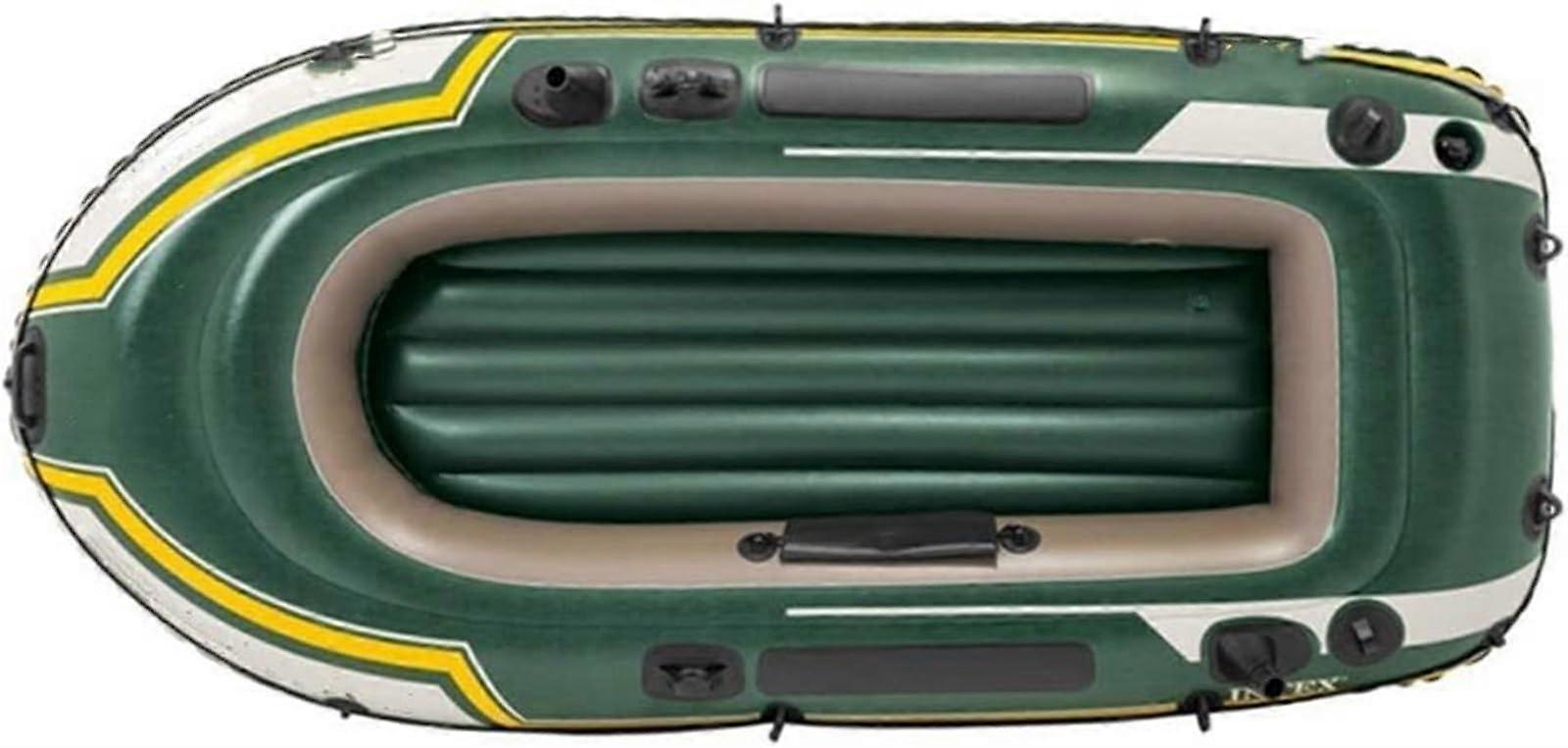 Inflatable Kayak 2 Person Thickened Rubber Double Dinghy Fishing Boat Foldable Drift Boat for Outdoor Sports