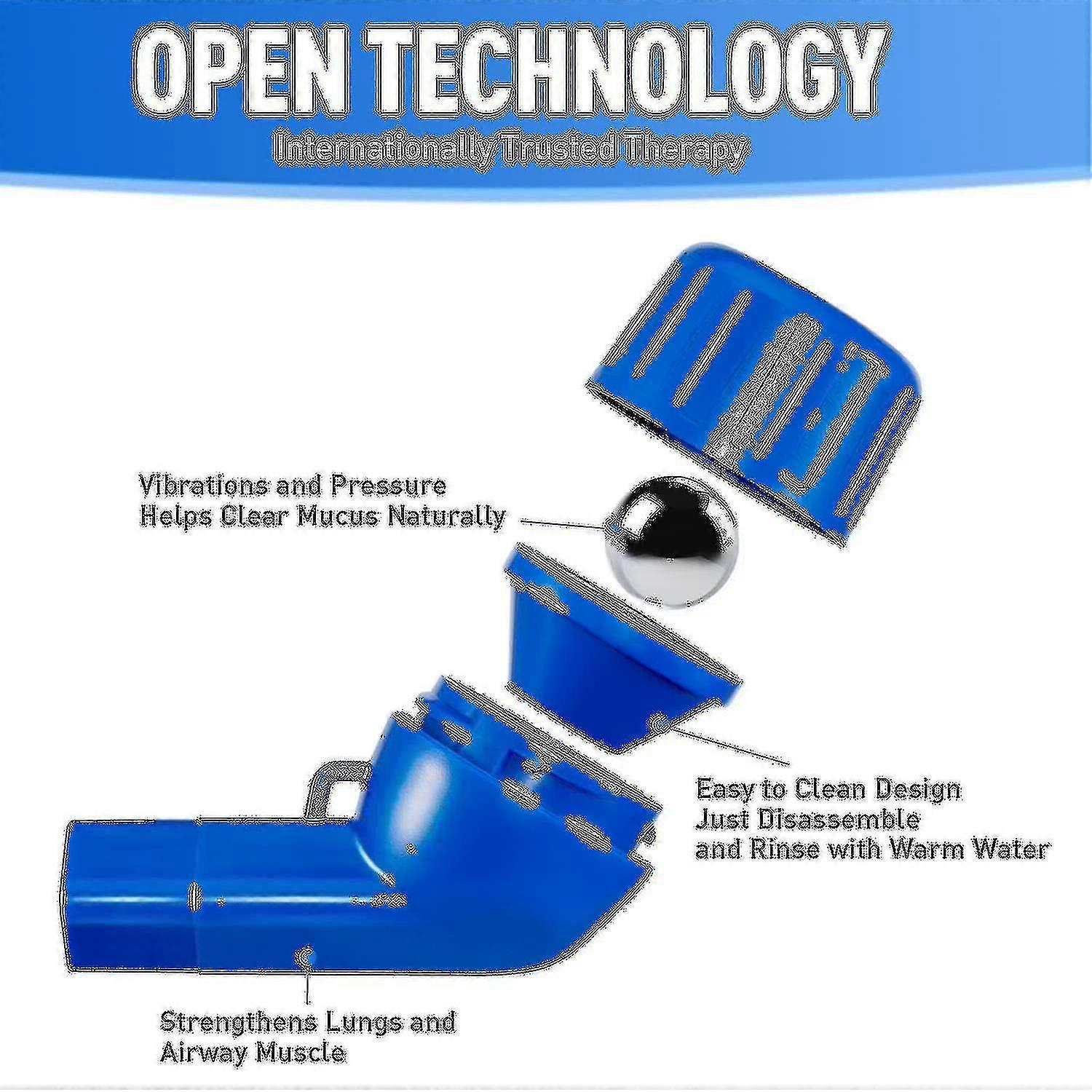 Lung Flute Breathing Vibration Expectorator Phlegm-inducing Device Clearing Lung Instrument