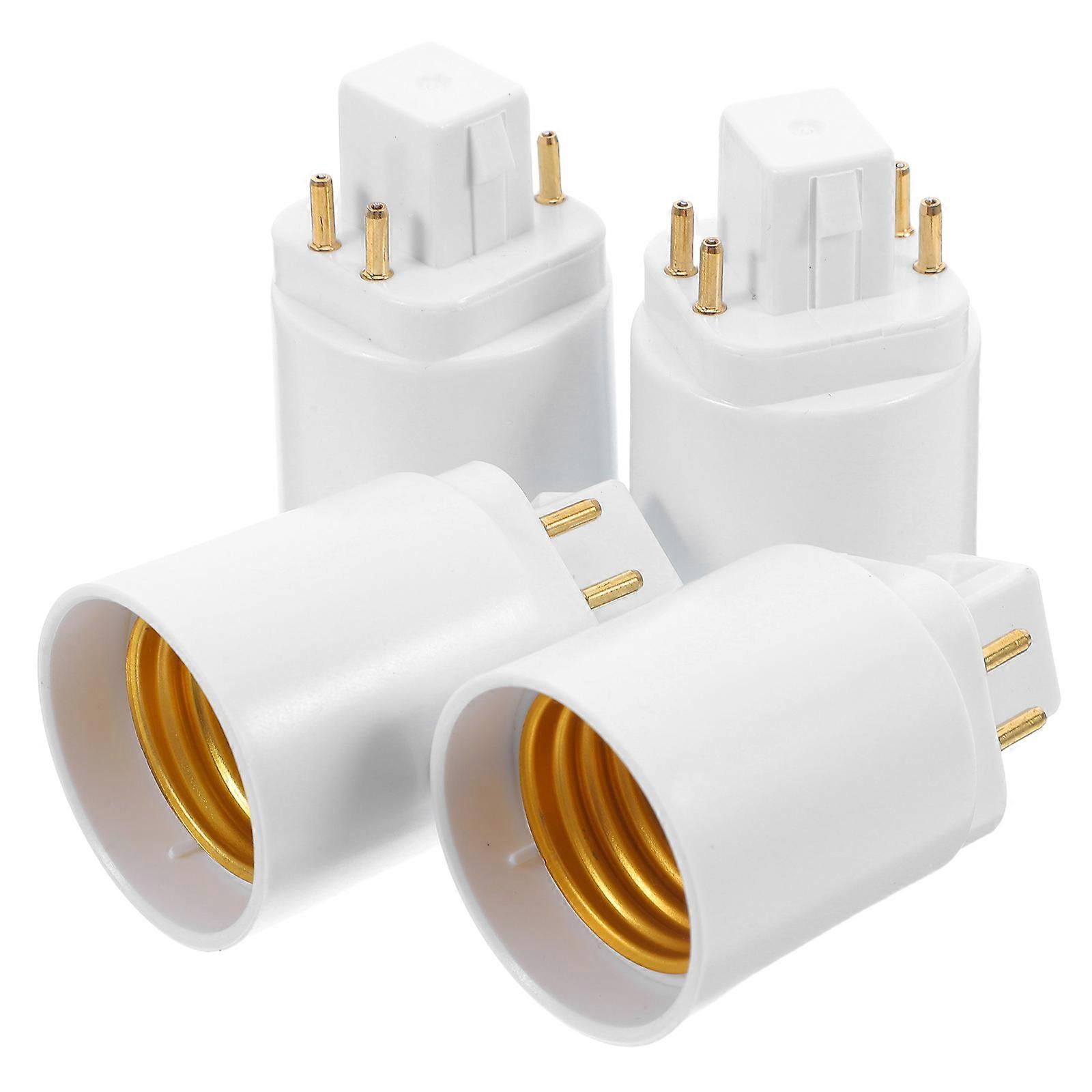 4pcs Bulb Converter Adapter Socket Adapter for Bulb Base Holder Heat Resistant Lamp Base Versatile Compatibility for Lighting Applications