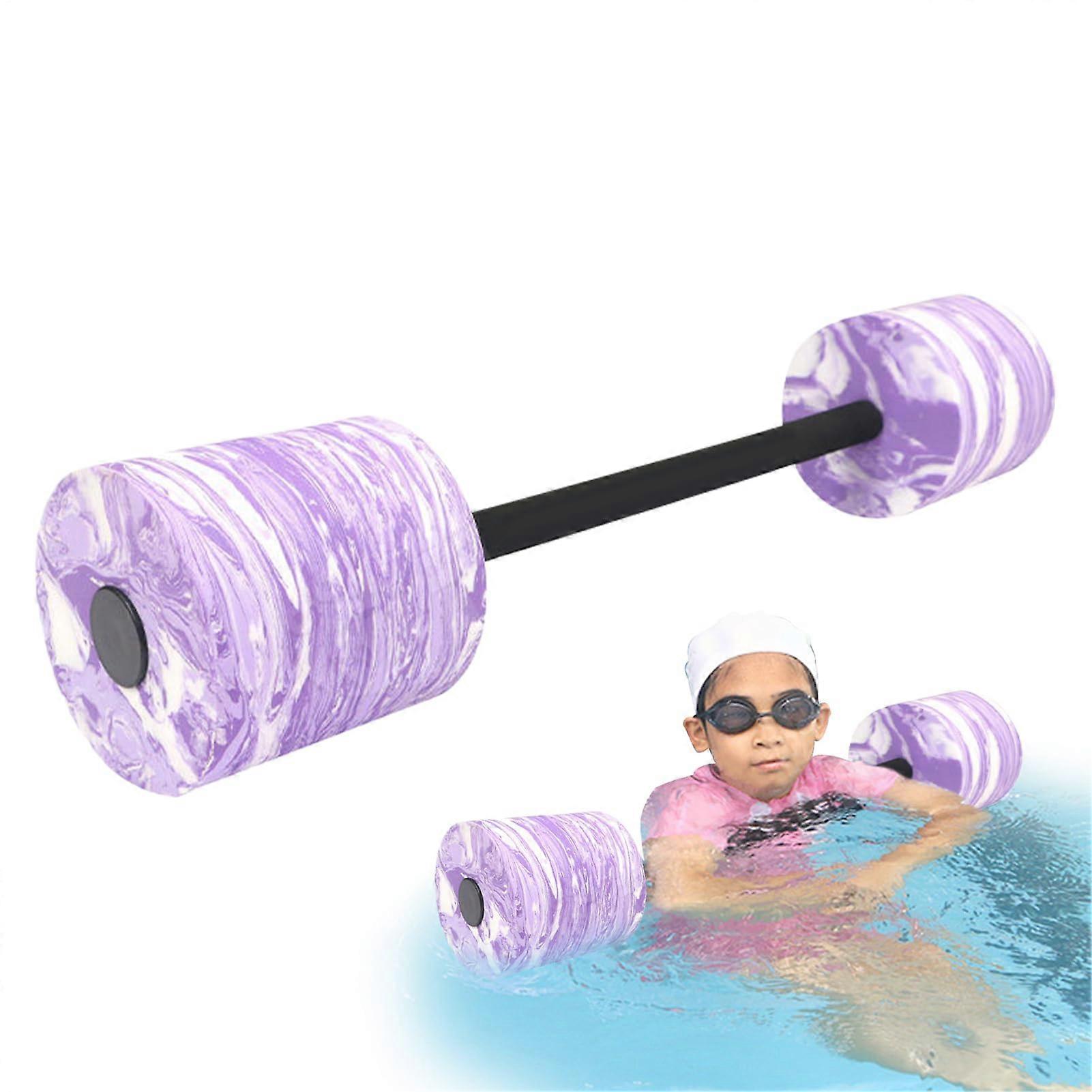 Water dumbbells for exercises in the pool – light fitness dumbbells Purple